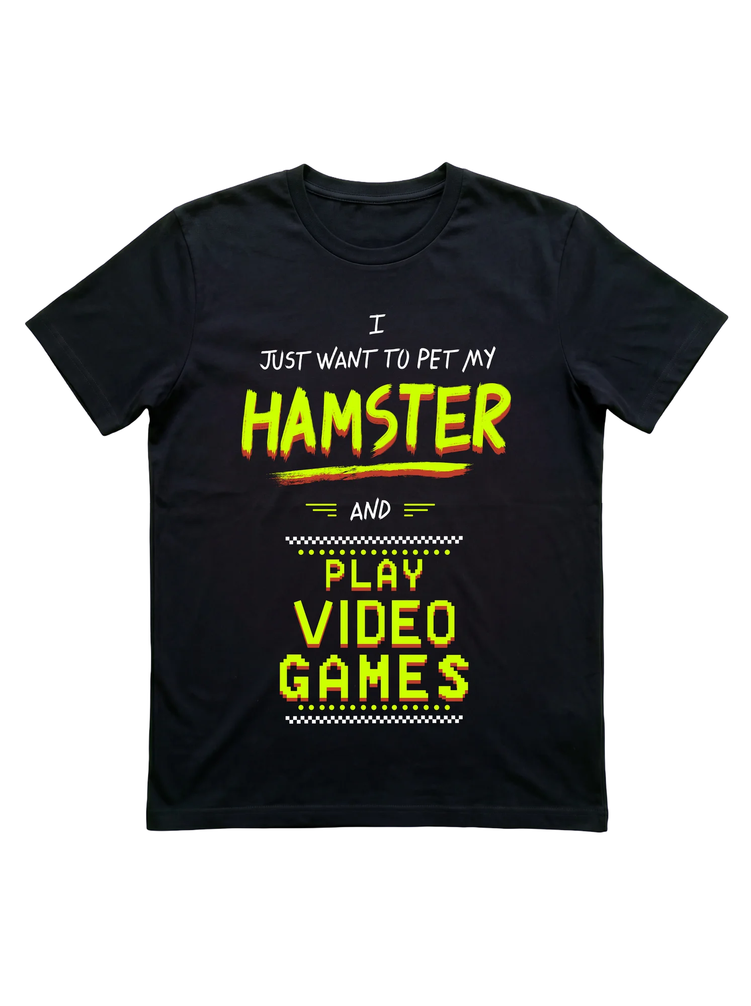 Hamster and Video Games Tee for Kid Gamers