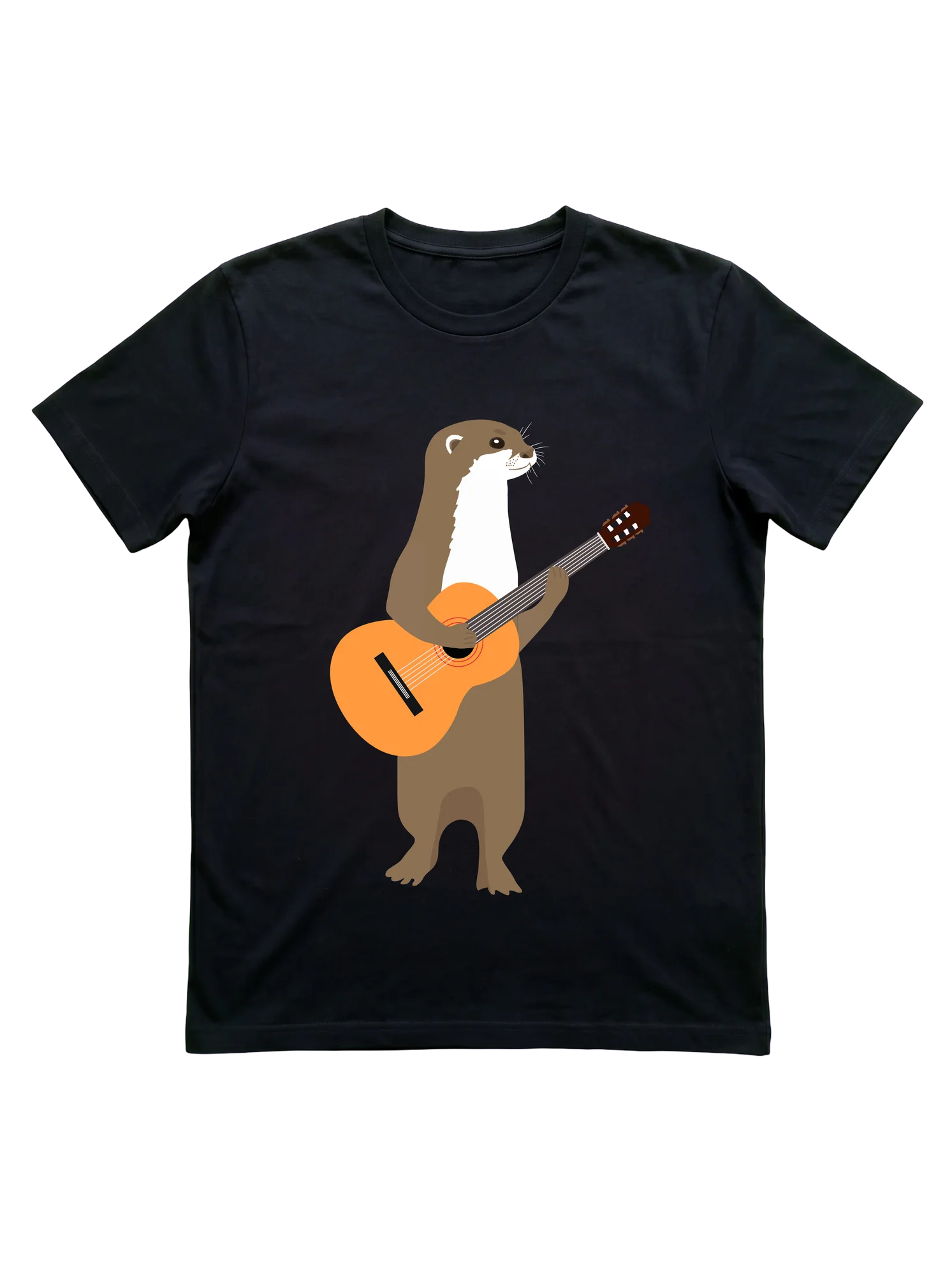 Guitar-Playing Otter T-Shirt for Young Wildlife Fans
