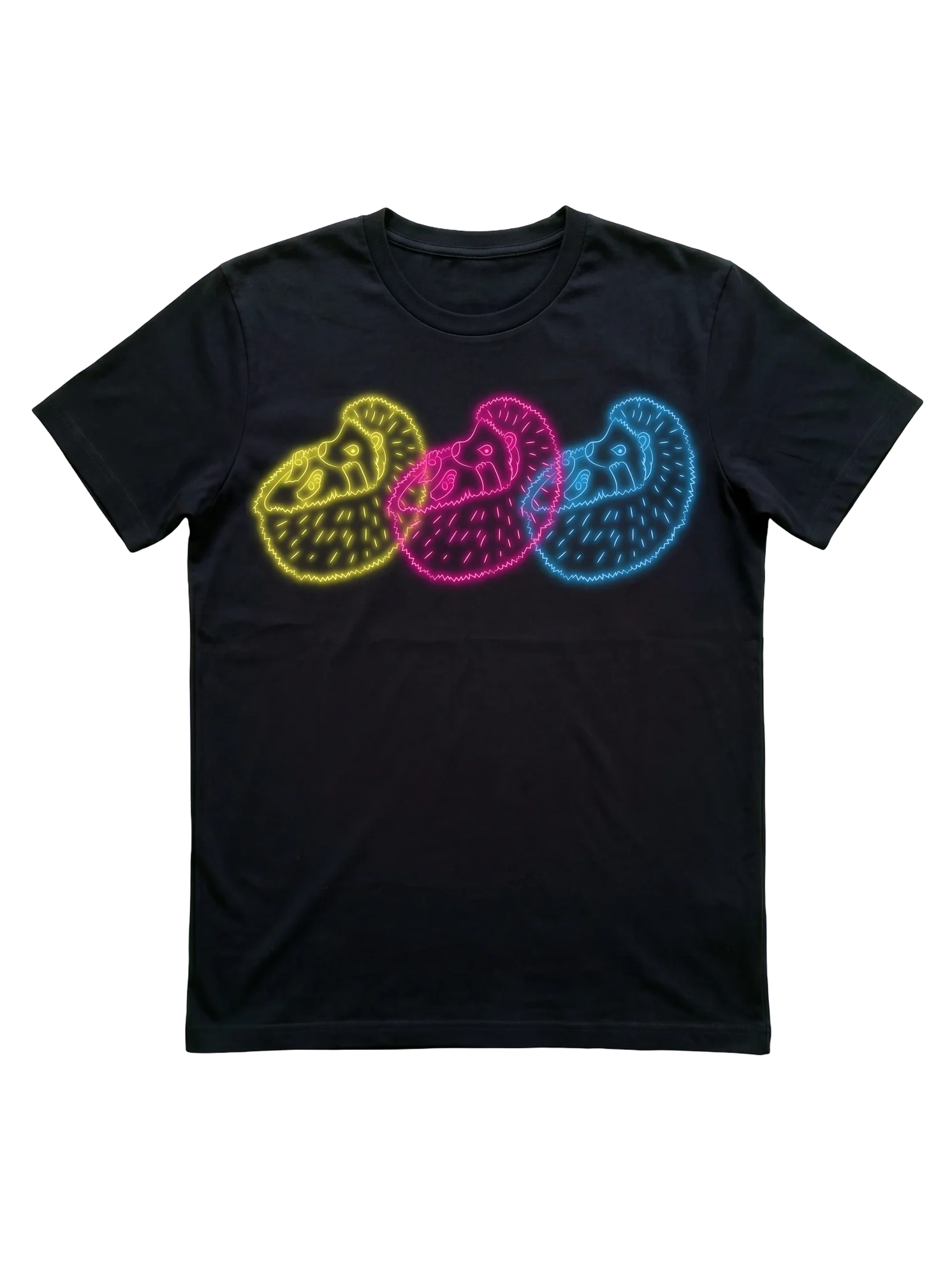 Retro Hedgehog T-Shirt in Bold 80s CMYK Colors