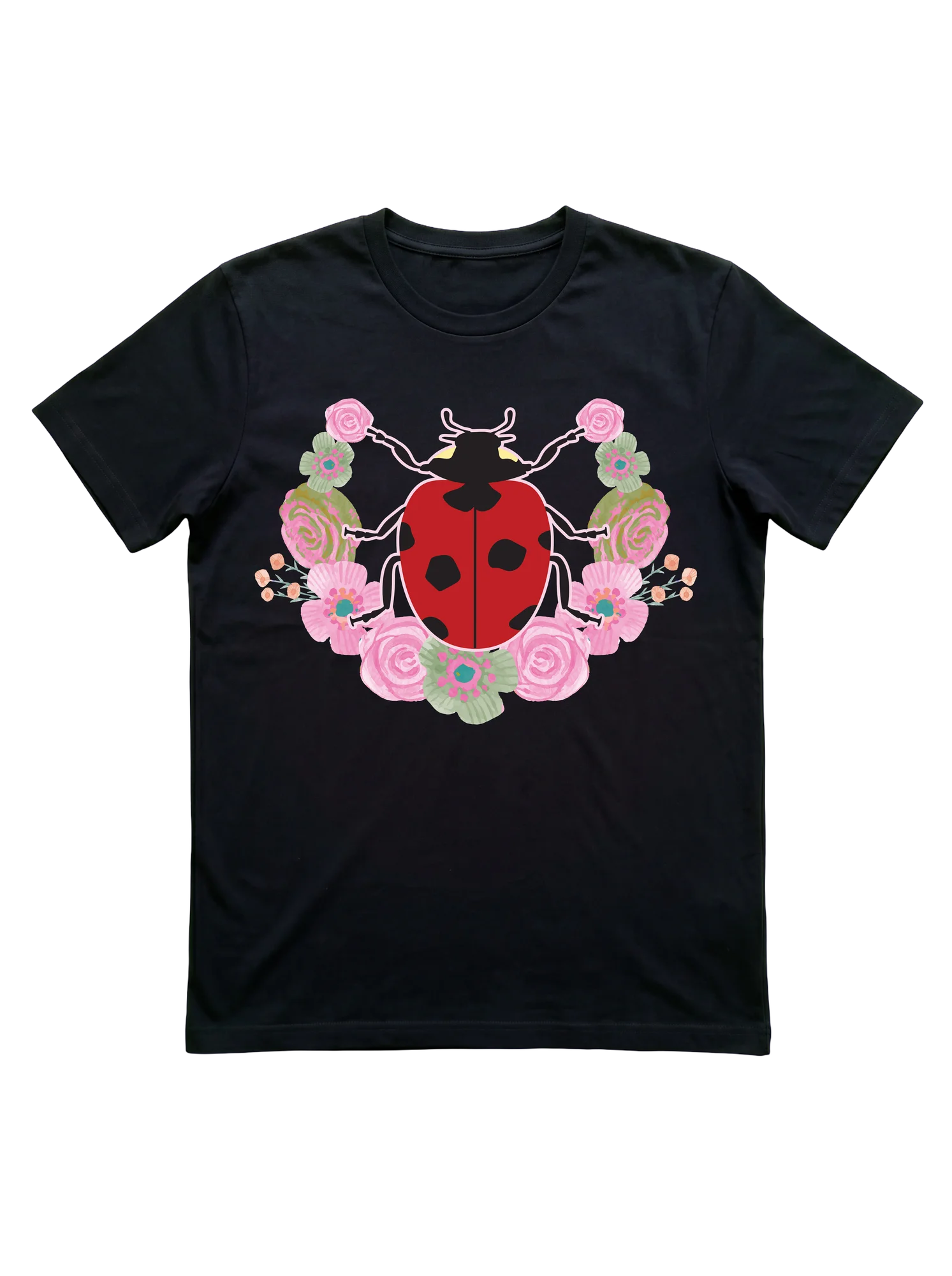 Floral Ladybug Shirt for Nature Lovers and Entomologists