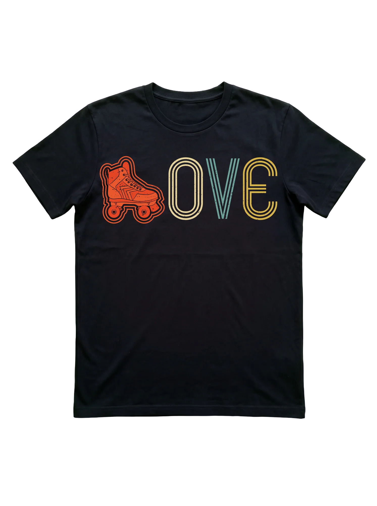 Roller Skating LOVE T-Shirt with Retro Quad Skate Design