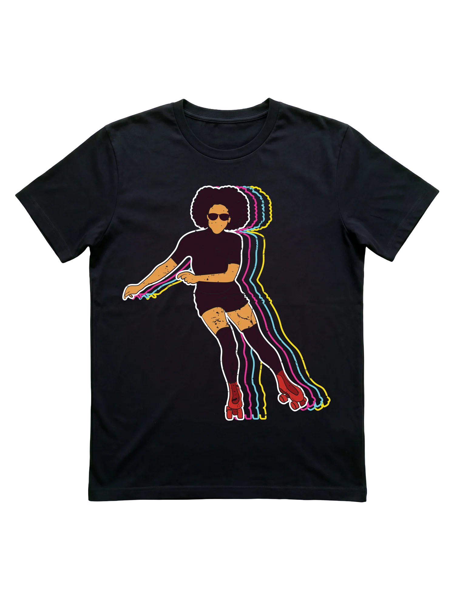 Retro 70s Roller Skating T-Shirt for Women