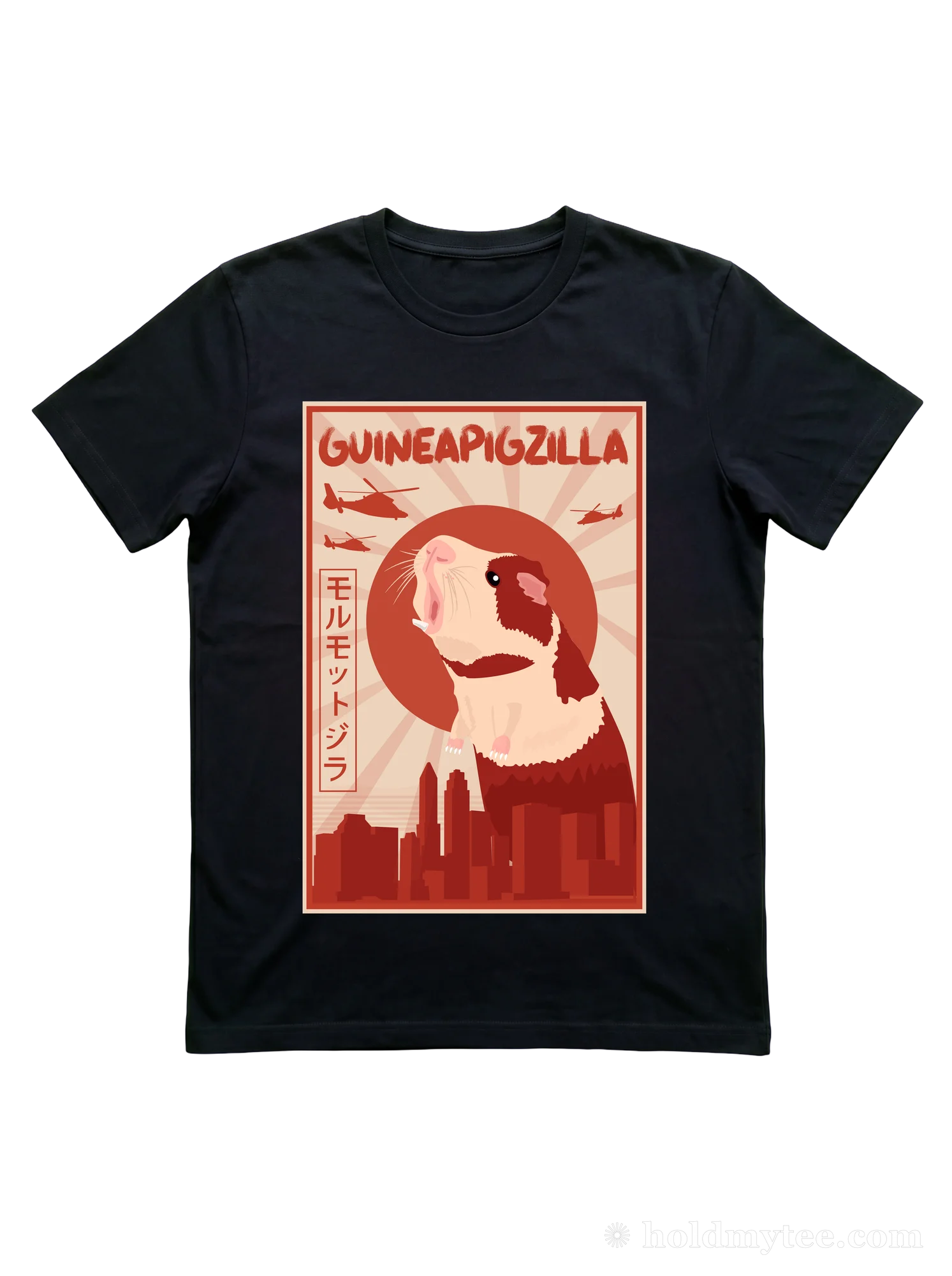 Aesthetic Guinea Pig T-Shirt for Kaiju Fans Who Keep Cavies
