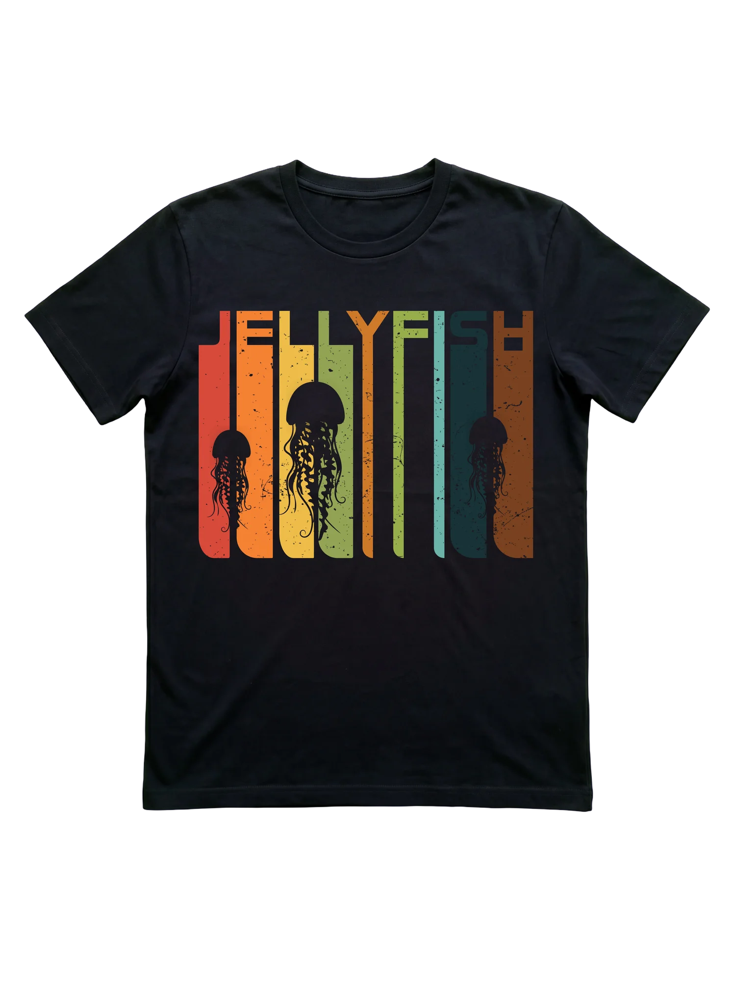 Retro Jellyfish Typography T-Shirt for Ocean Lovers