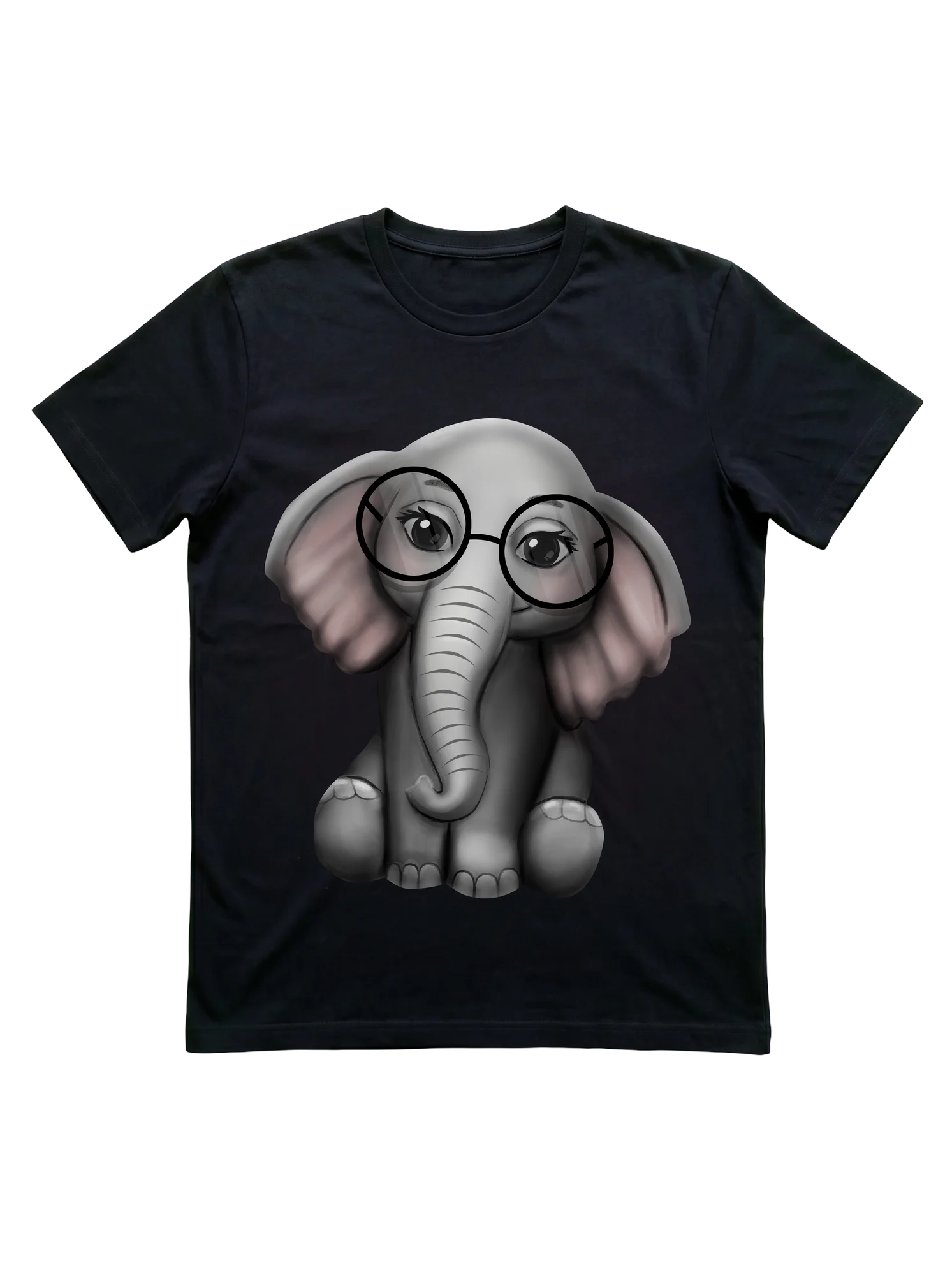 Cute Elephant Nerd Glasses Shirt for Animal Lovers