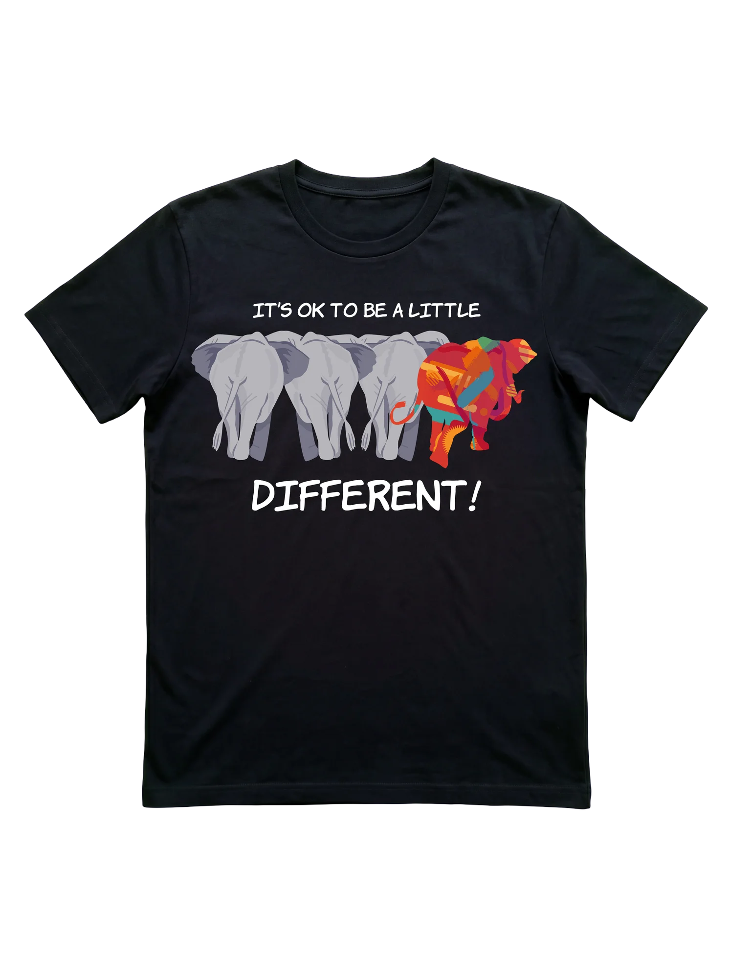 It's OK to Be Different Elephant T-Shirt for Wildlife Fans