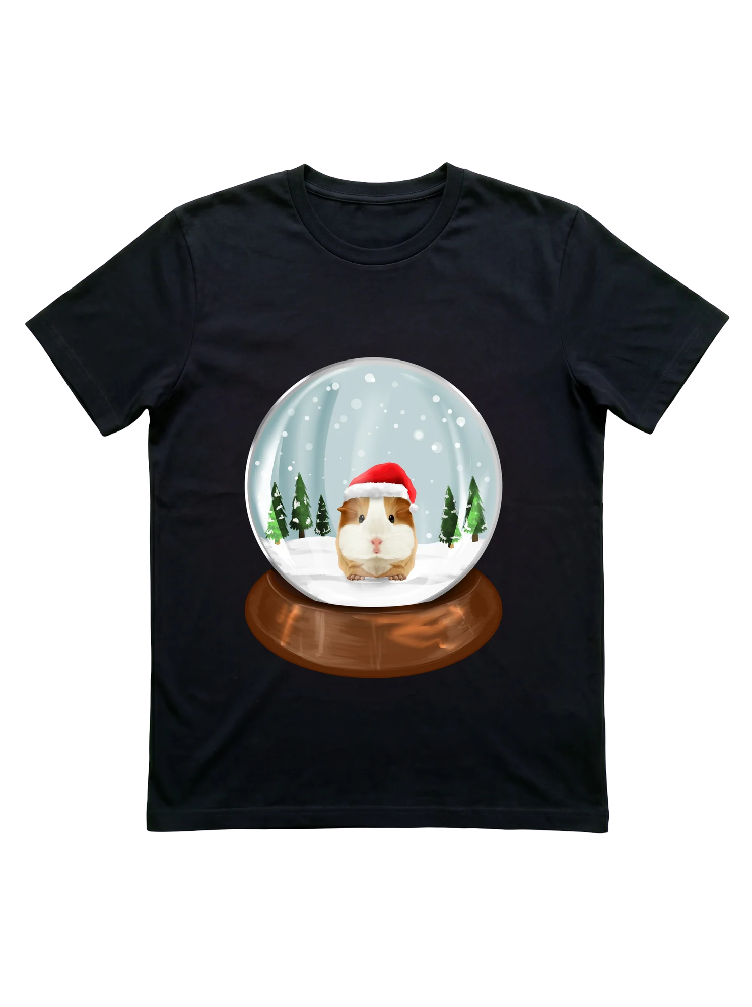 Guinea Pig Snow Globe Christmas T-Shirt for Cavy Owners