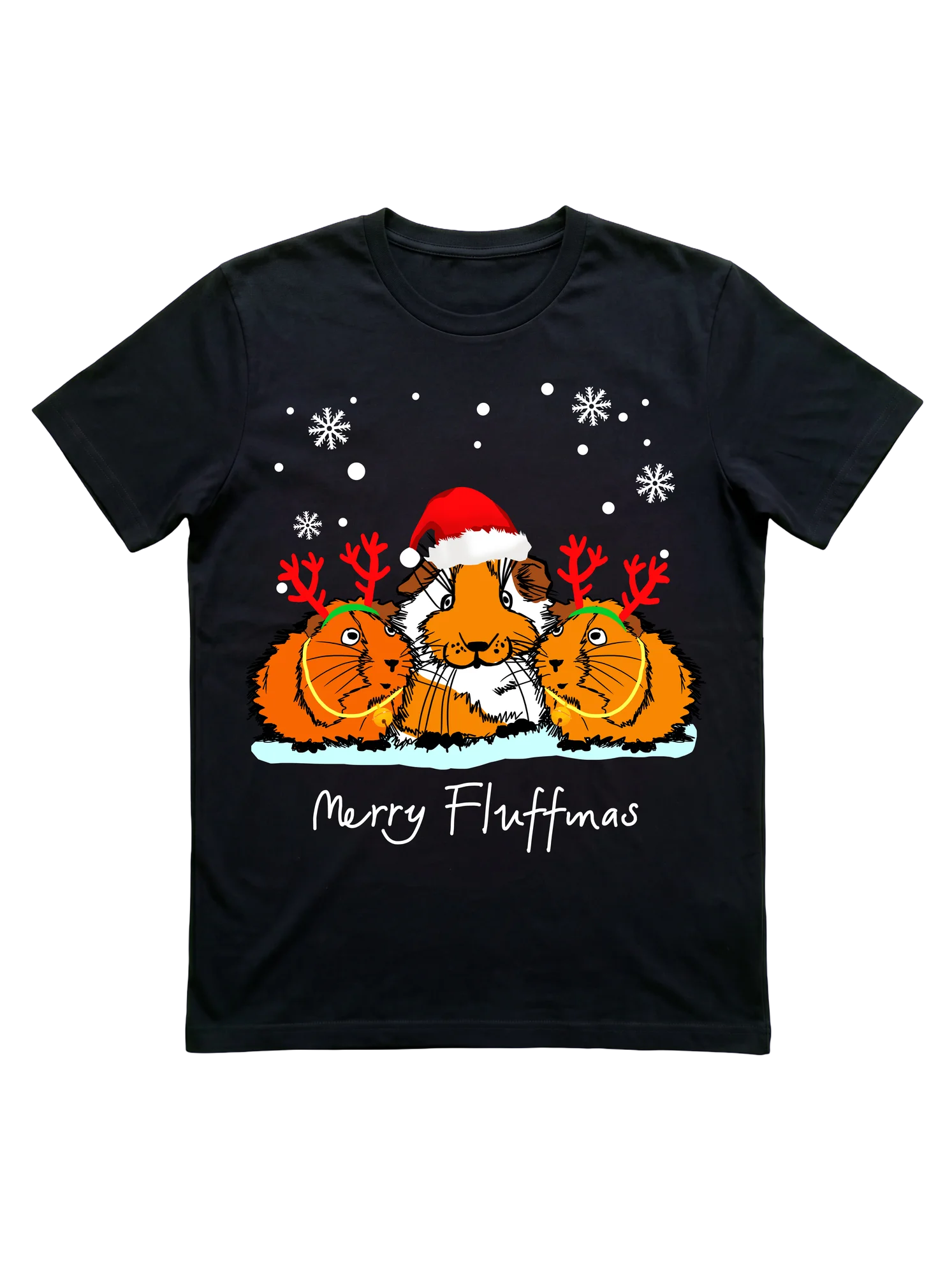 Merry Fluffmas: Guinea Pig Christmas T-Shirt for Cavy Parents