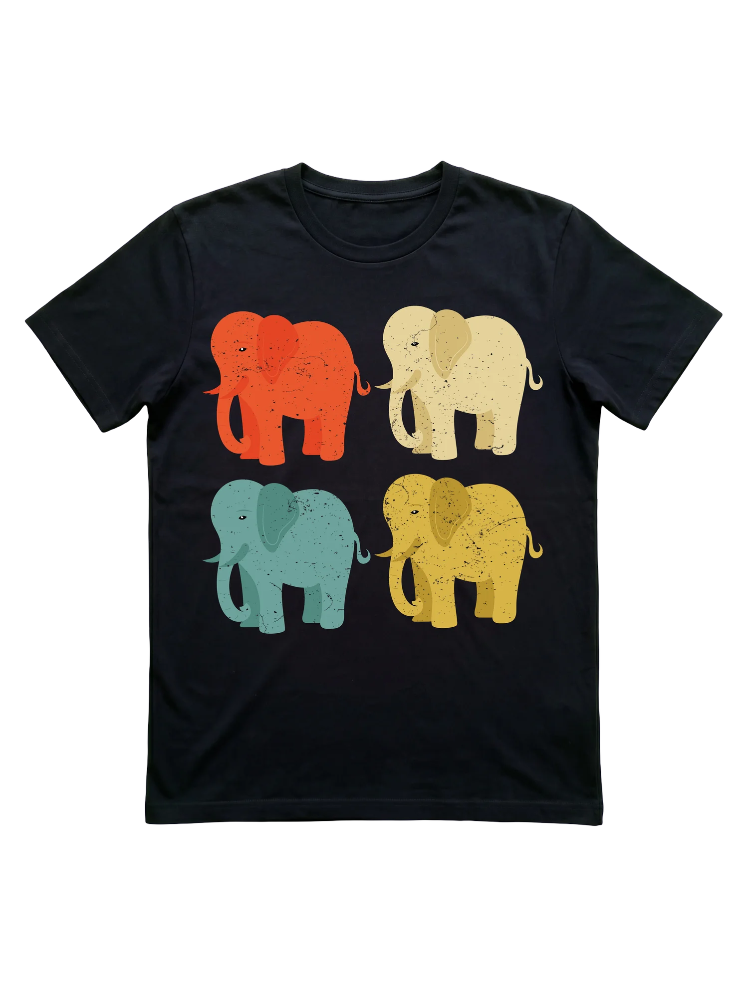 Retro Elephant T-Shirt in Four Vintage Colorways