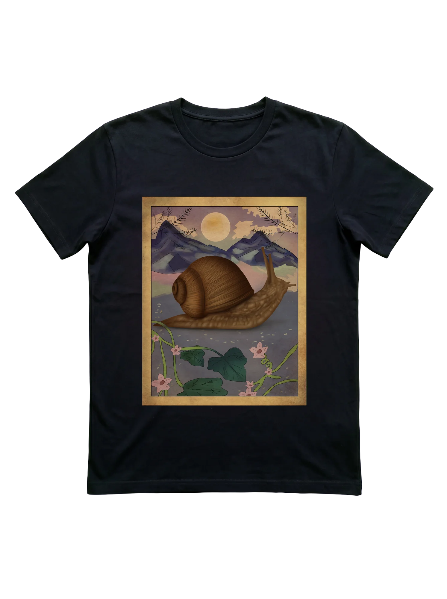 Japanese Snail Art Shirt for Gastropod Enthusiasts