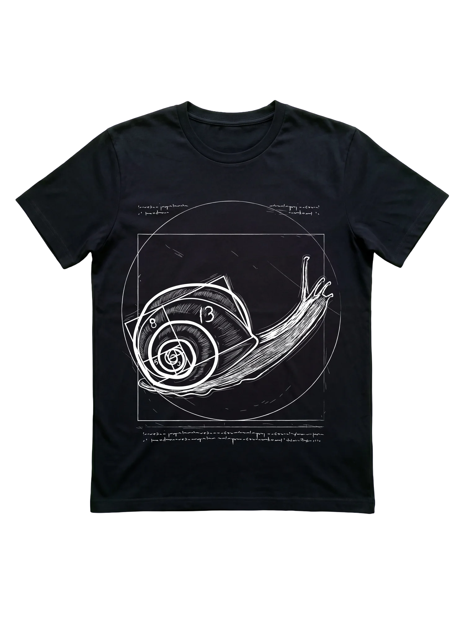 Vitruvian Snail Fibonacci T-Shirt for Science Lovers