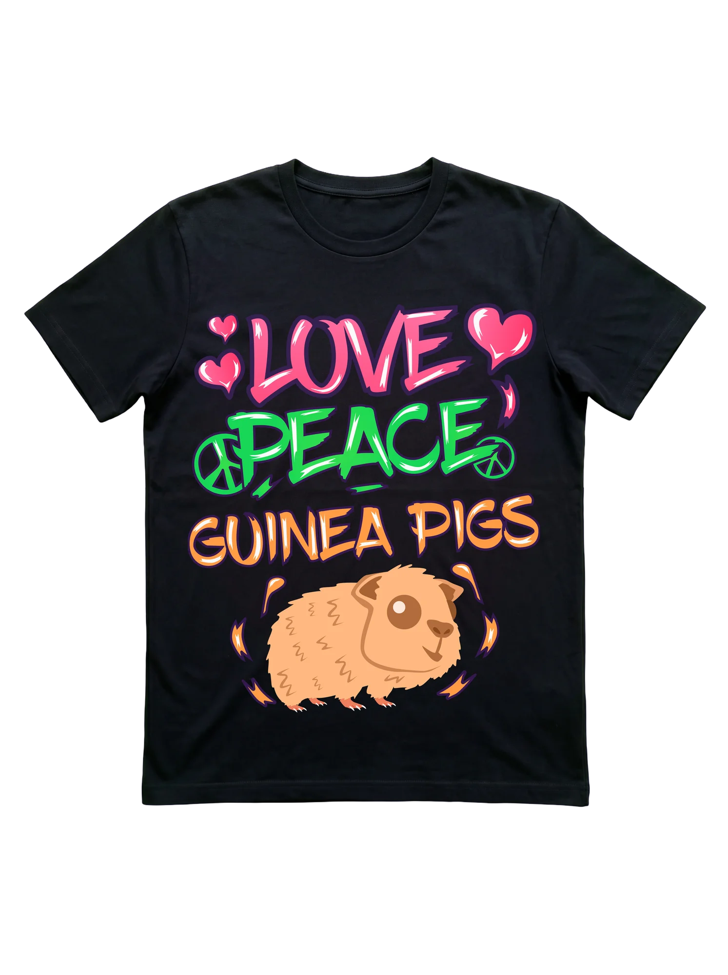 Love Peace Guinea Pigs T-Shirt for Cavy Lovers