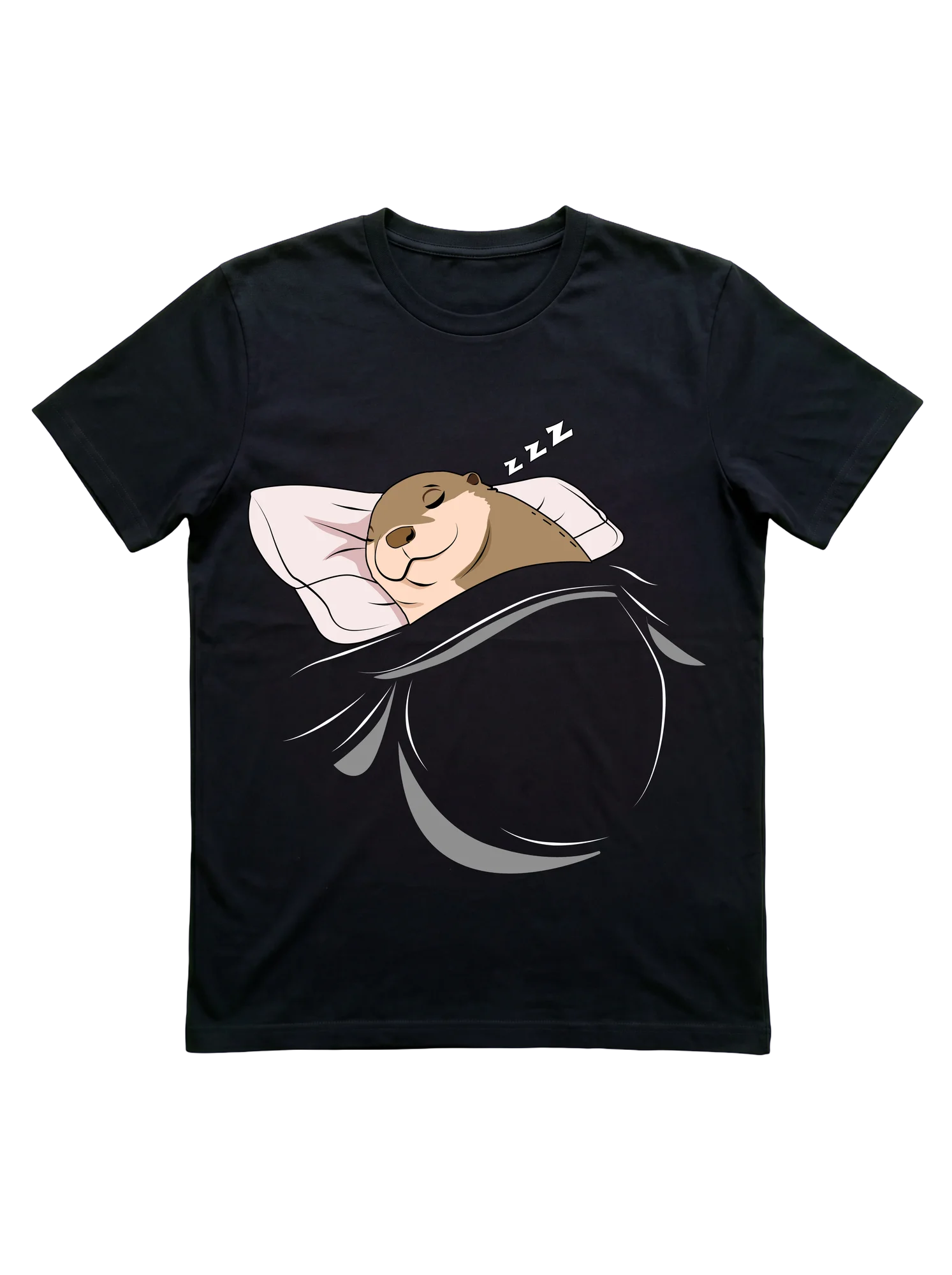 Sleeping Otter T-Shirt for Nap-Loving Wildlife Fans