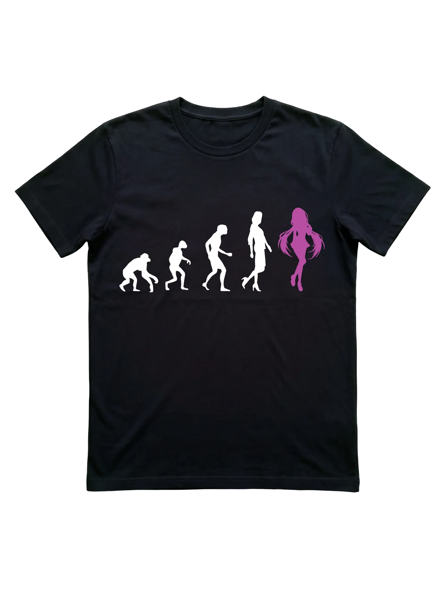 Anime Girl Silhouette Tee for Otaku and Convention Fans