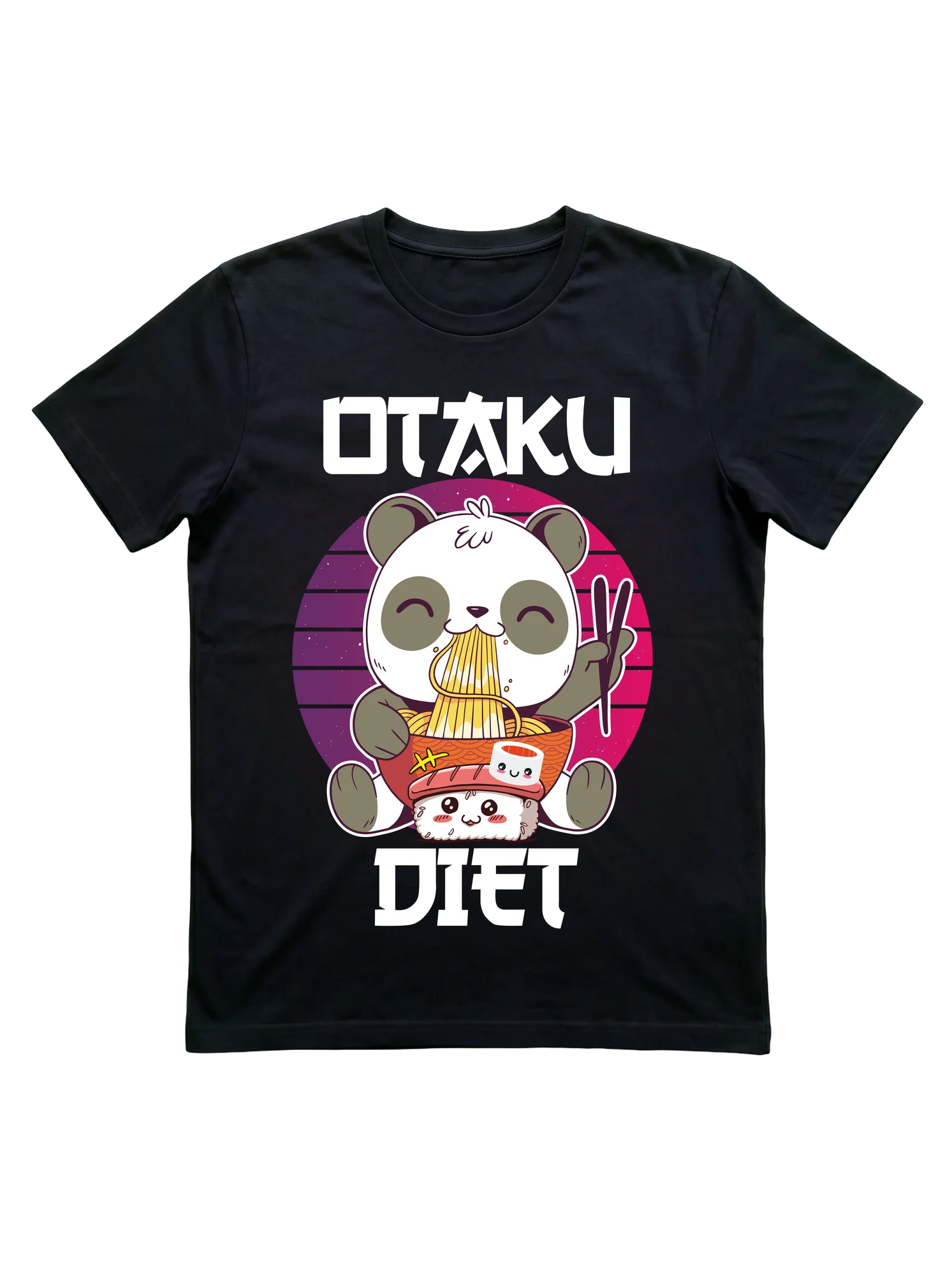 Panda Ramen Tee for Otaku and Anime Food Fans