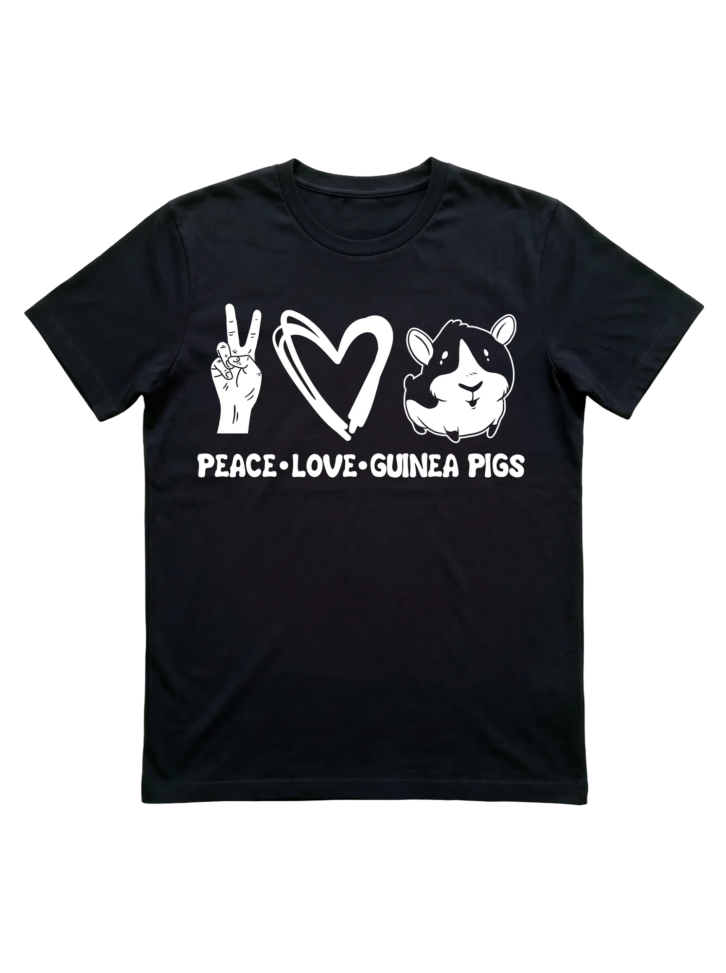 Peace Love Guinea Pig T-Shirt for Cavy Owners