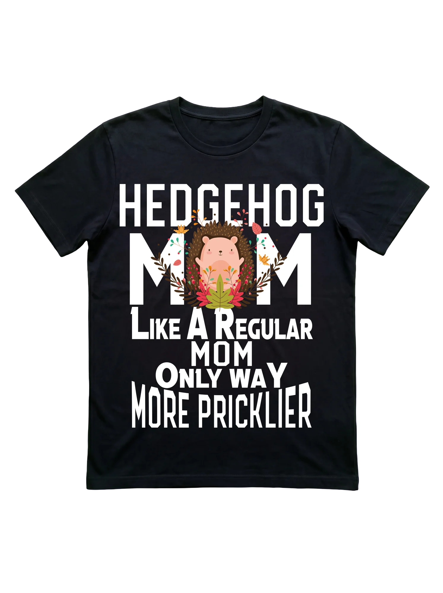 Hedgehog Floral Wreath T-Shirt for Pet Lovers