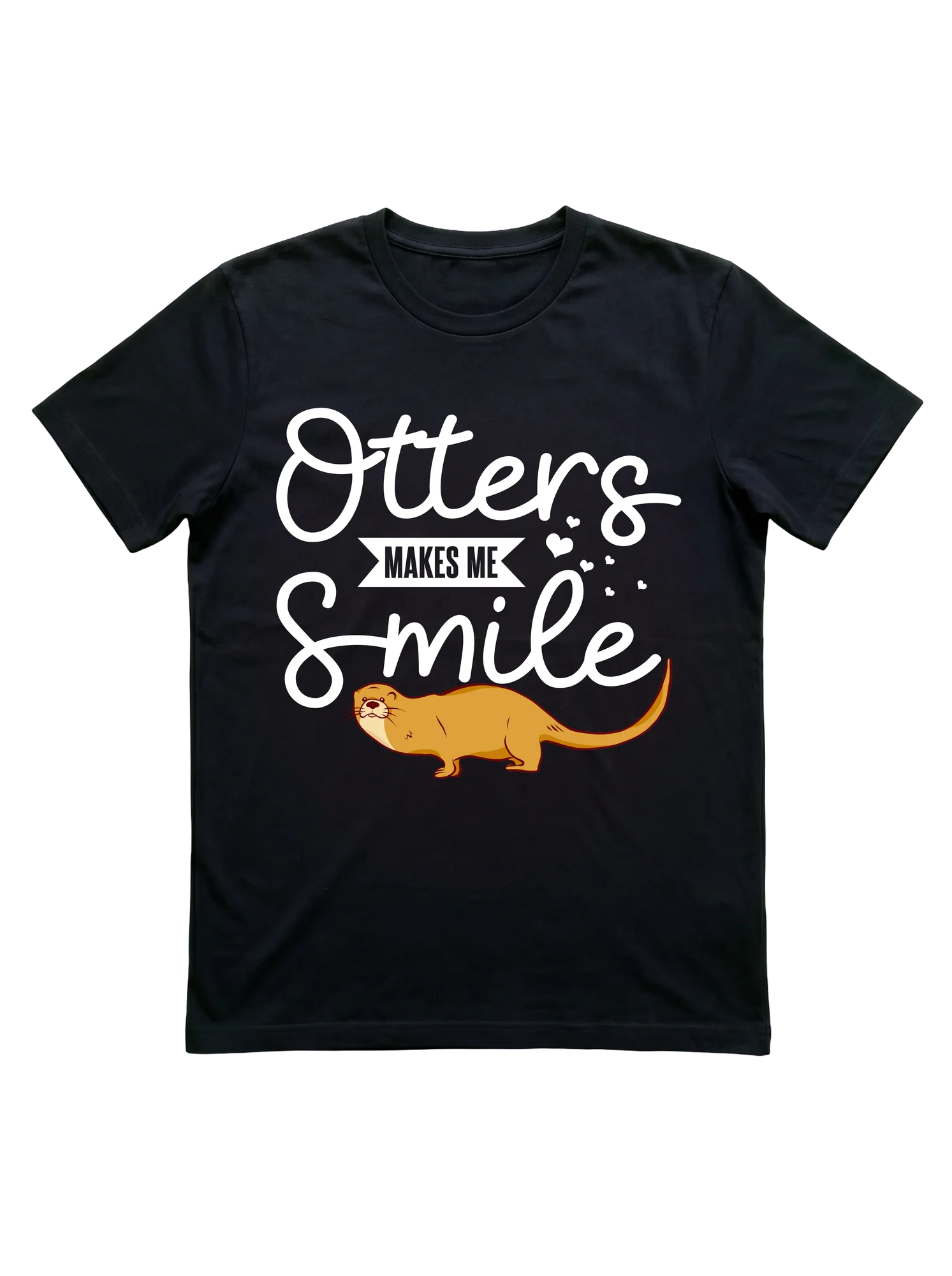 Otters Make Me Smile T-Shirt for Wildlife Enthusiasts