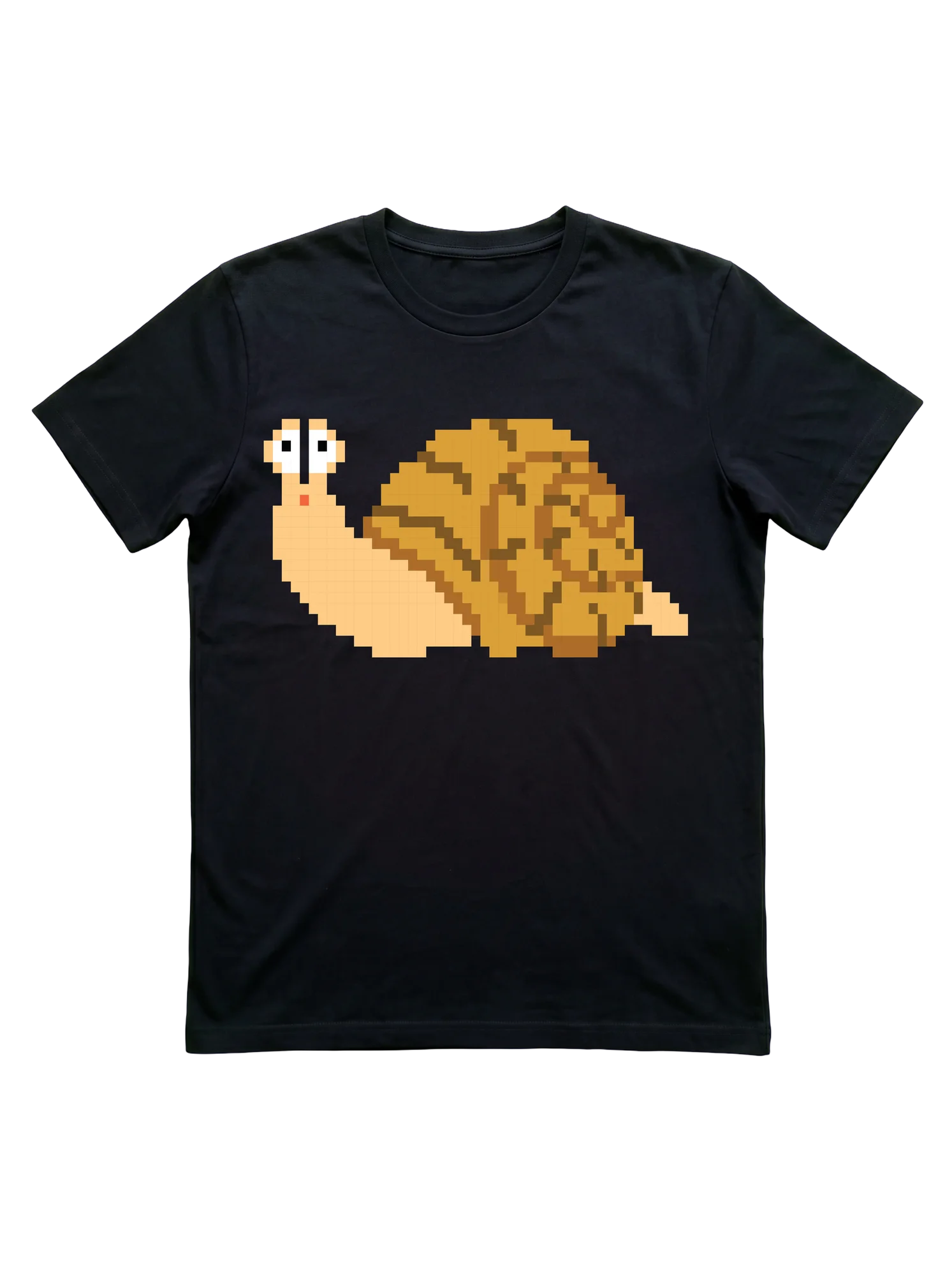 Pixel Art Snail T-Shirt for Retro Gamers and Pet Lovers