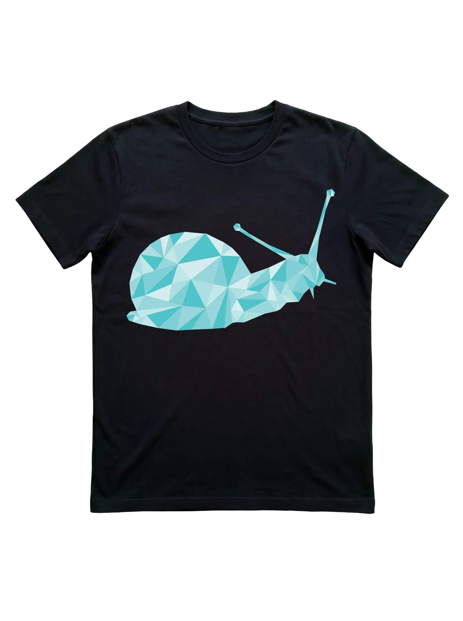 Polygon Snail T-Shirt: Geometric Art for Pet Lovers