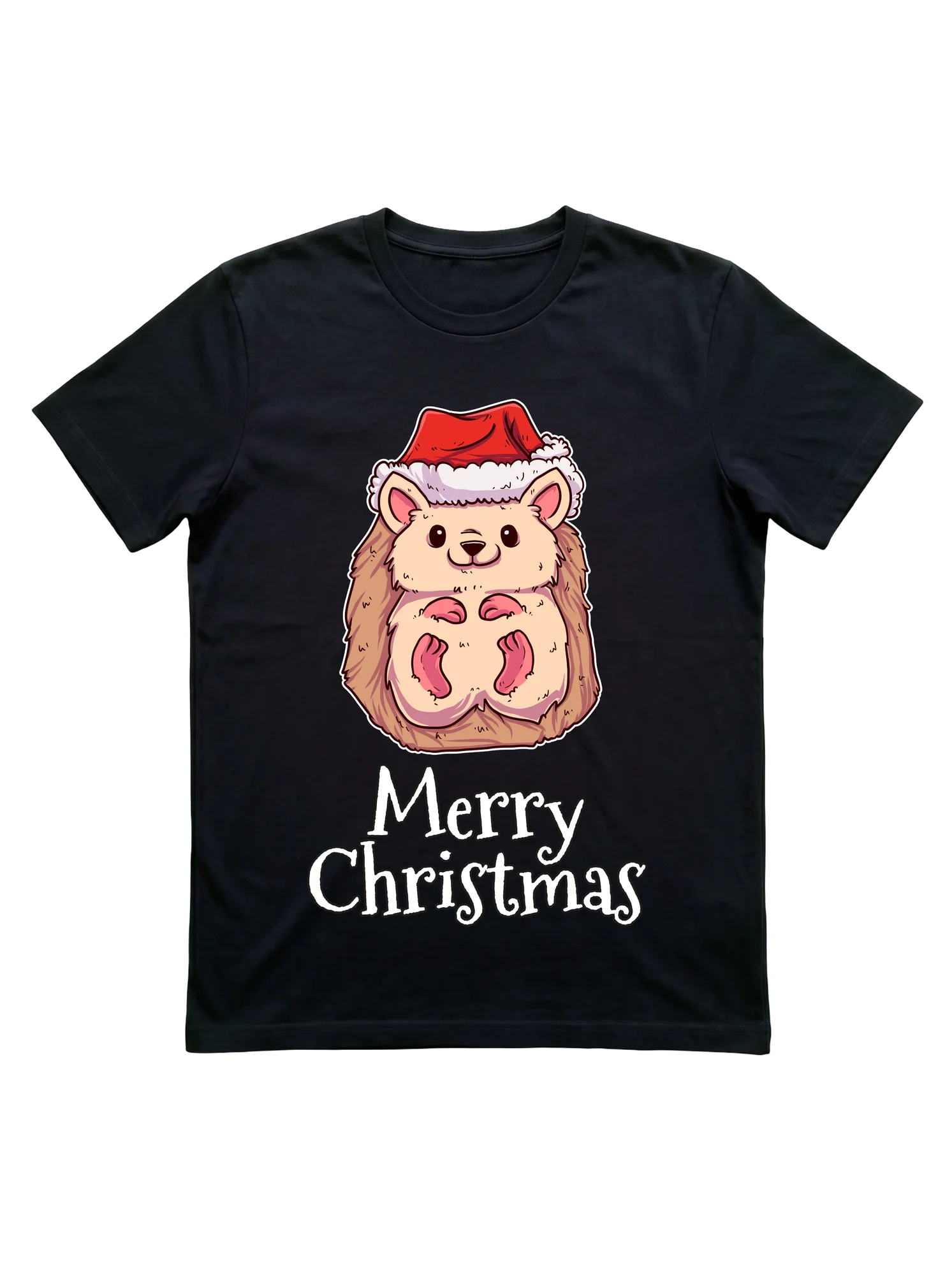 Merry Christmas Hedgehog T-Shirt for Holiday Gift Giving