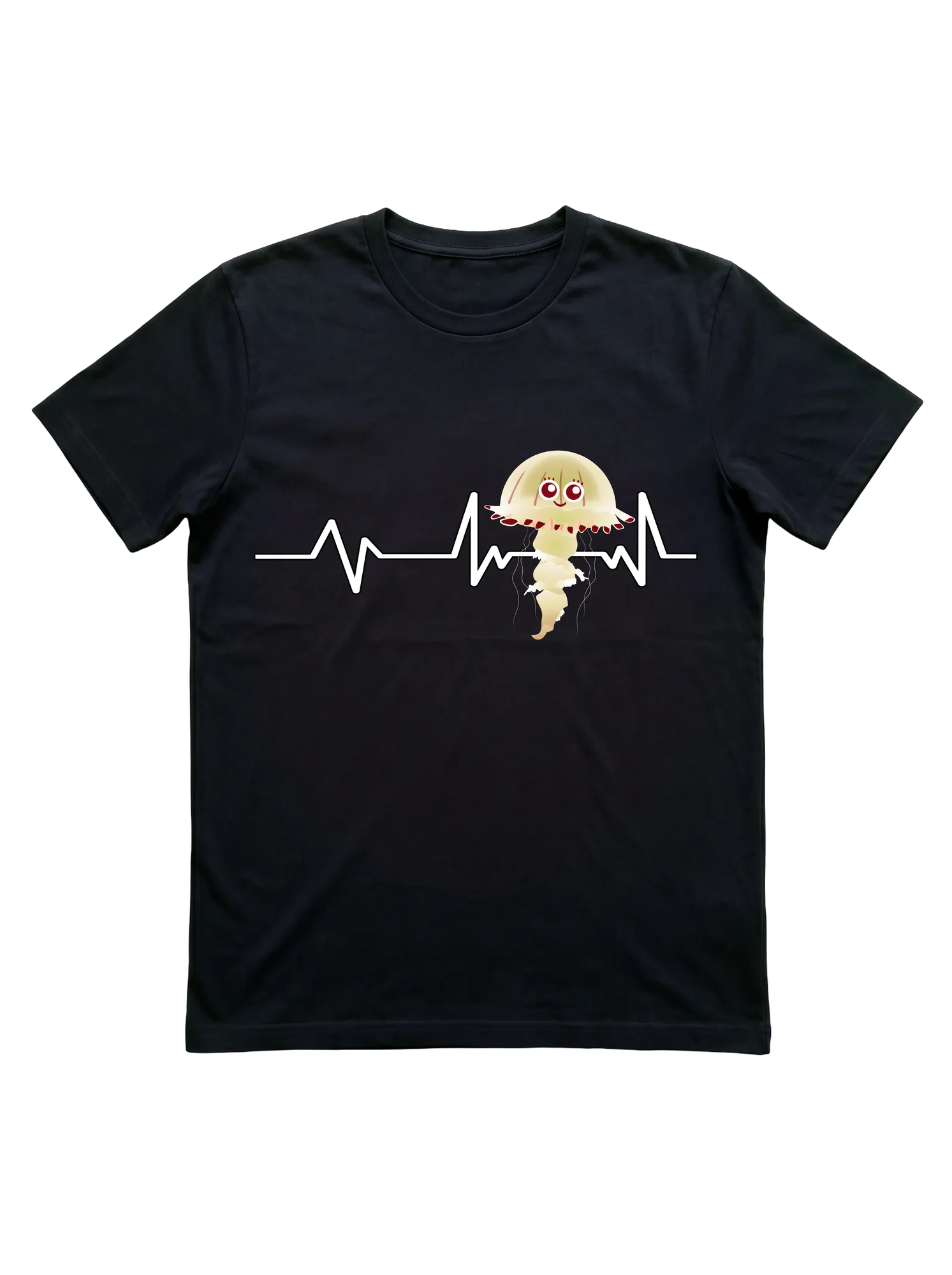 Kawaii Jellyfish Heartbeat T-Shirt for Ocean Lovers