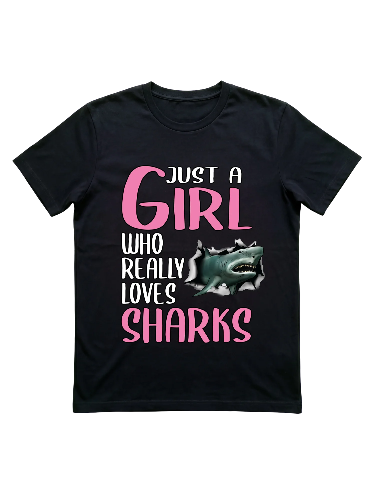 Just a Girl Who Really Loves Sharks T-Shirt
