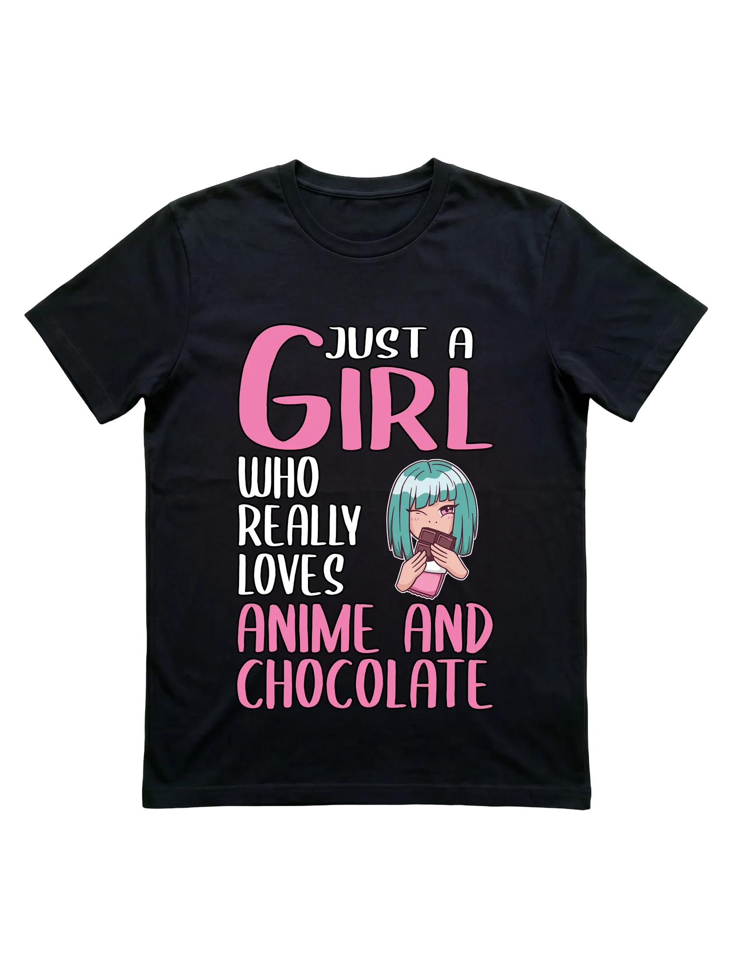 Just a Girl Who Loves Anime and Chocolate Shirt