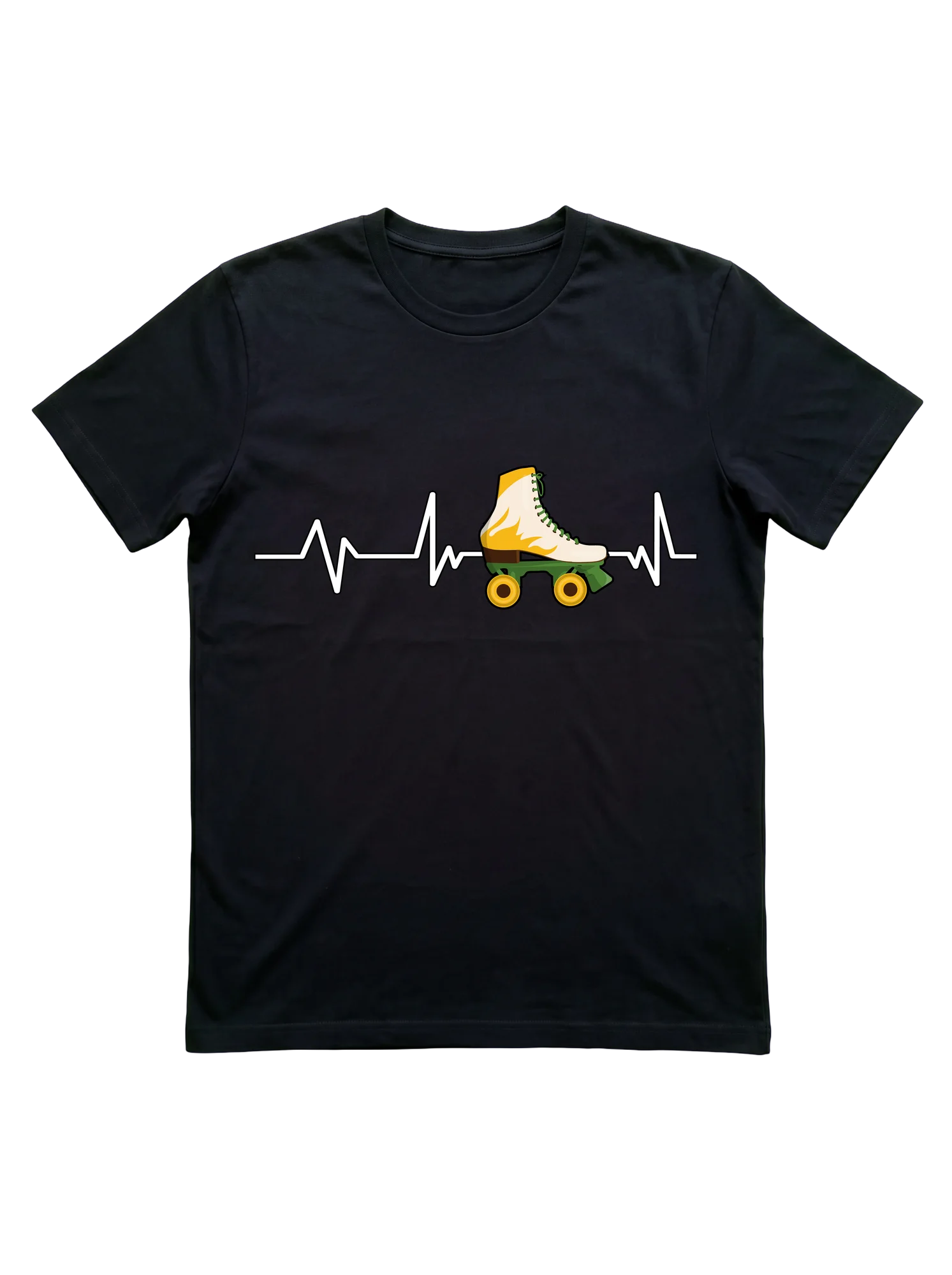 Roller Skating Heartbeat T-Shirt for Quad Skaters