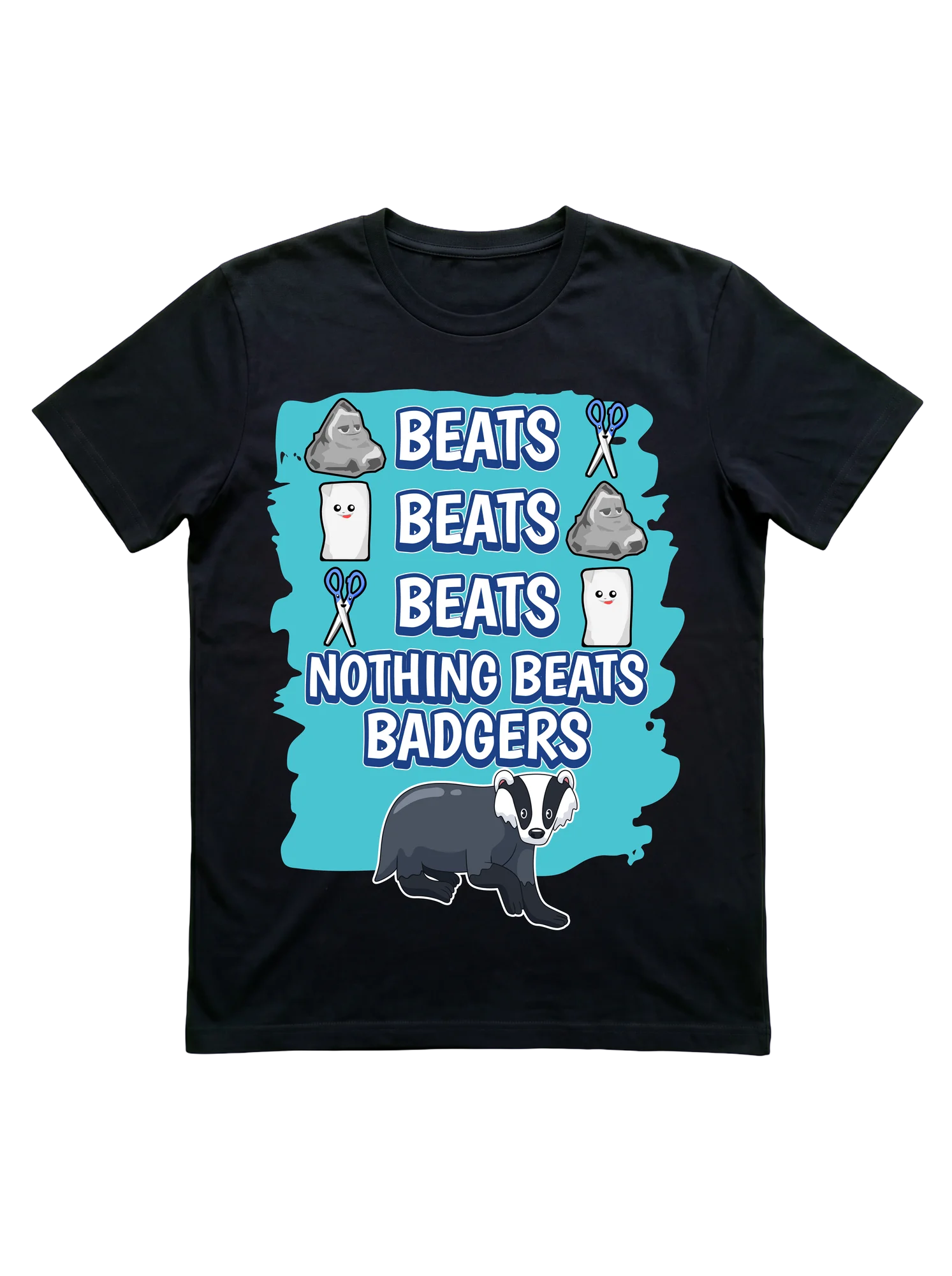 Nothing Beats Badgers: Rock Paper Scissors Gift Shirt