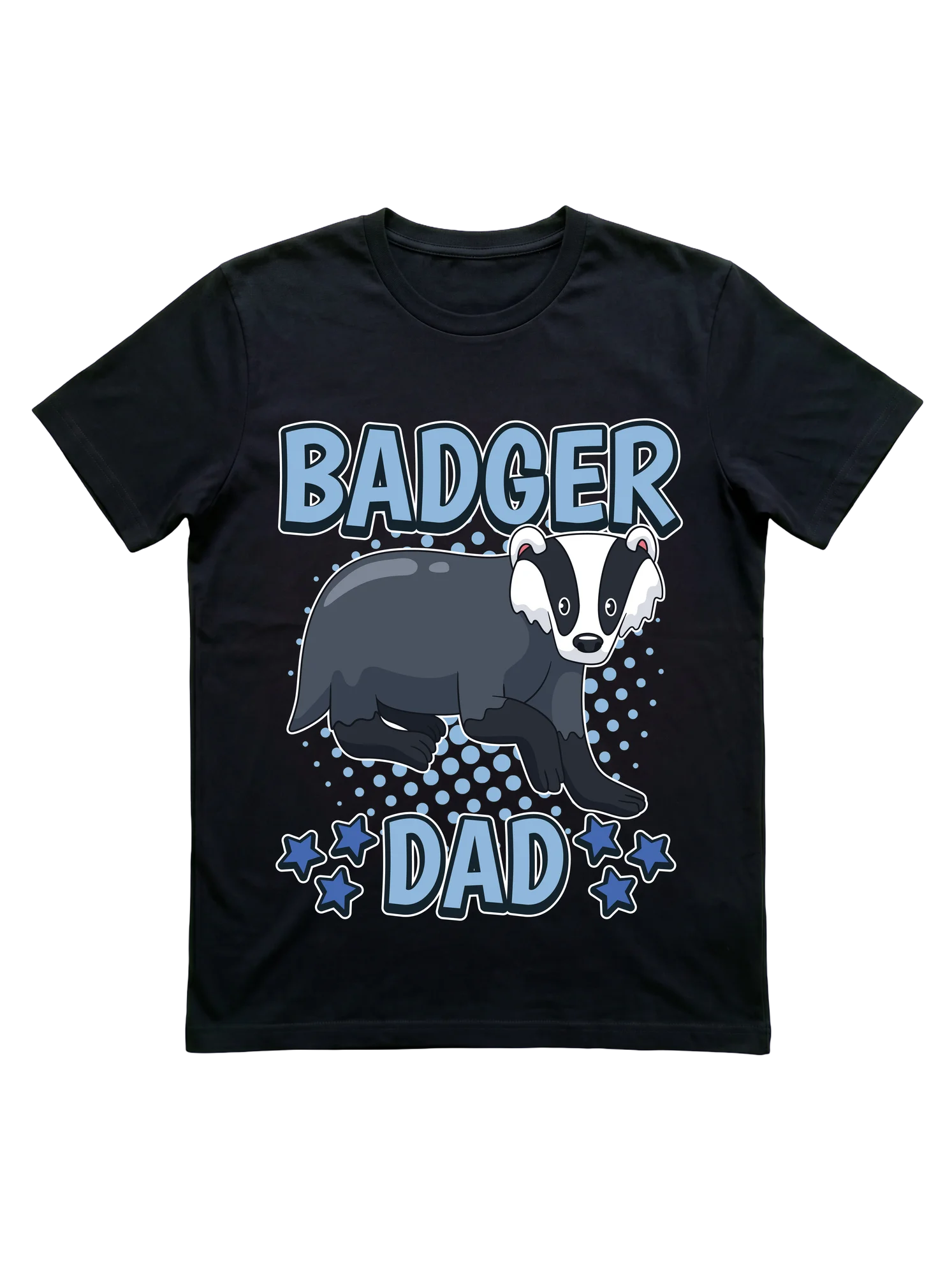 Kawaii Badger Dad T-Shirt for Wildlife Enthusiasts