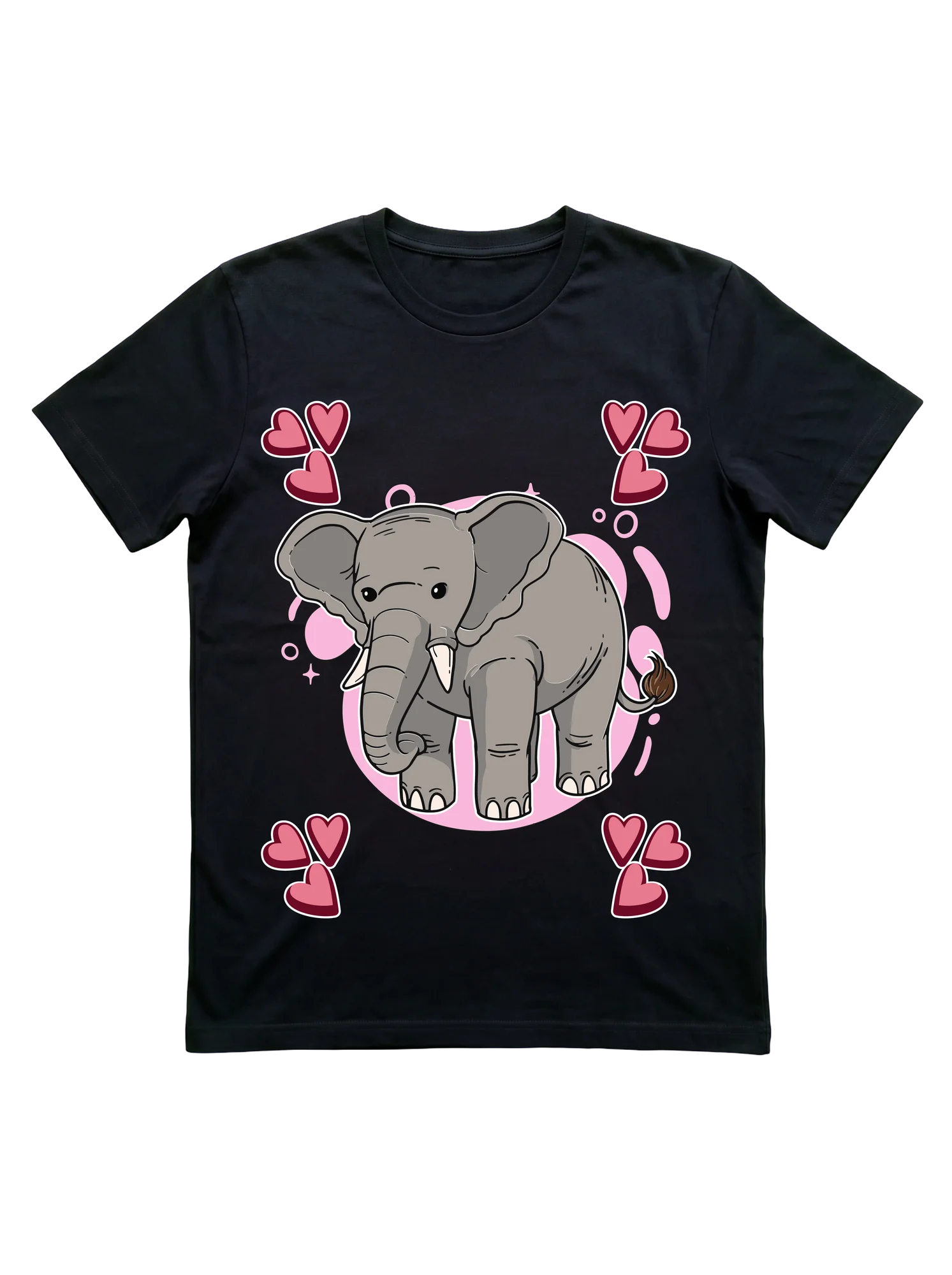 Baby Elephant Hearts Shirt for Girls and Wildlife Lovers