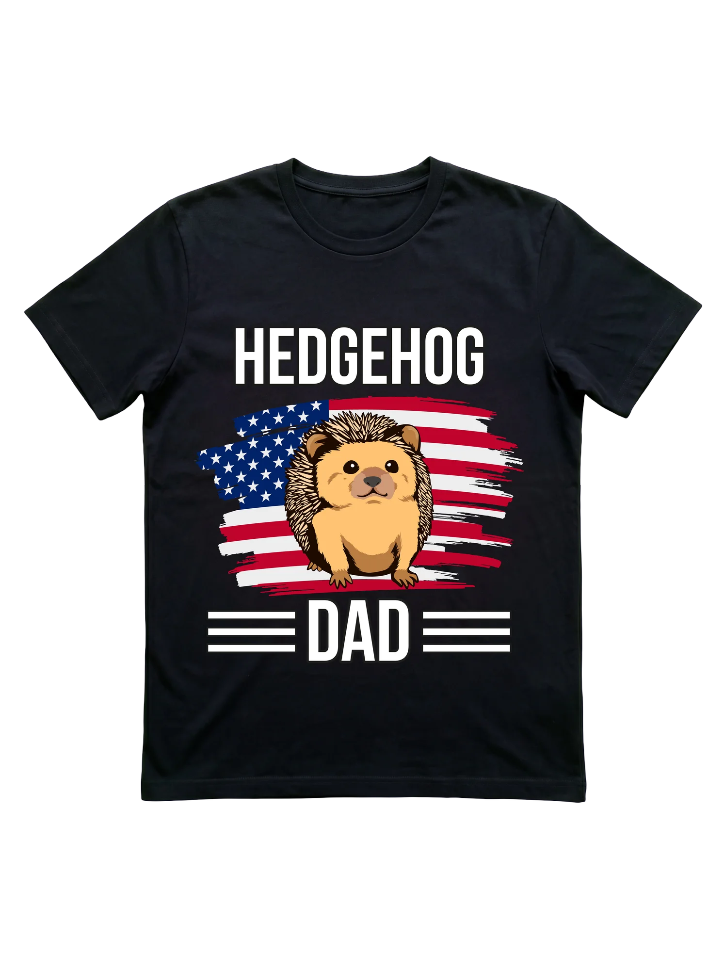 American Flag Hedgehog Dad Shirt for Pet Lovers