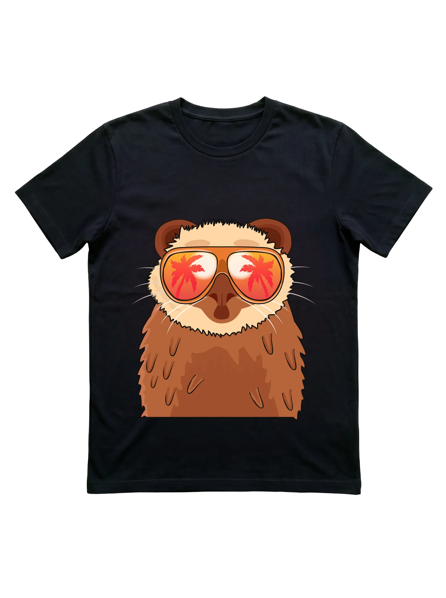 Sea Otter Aviator Sunglasses T-Shirt for Wildlife Fans