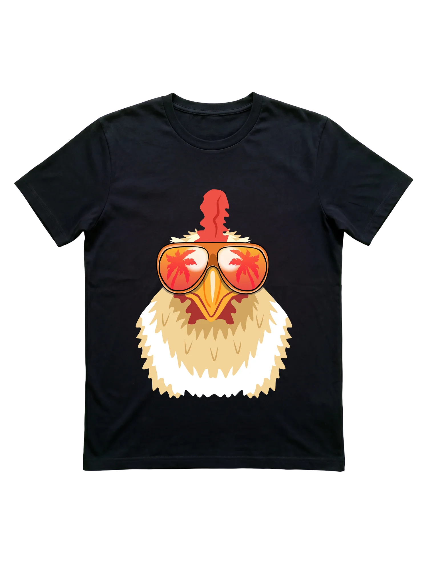Sunglasses Chicken Beach T-Shirt for Backyard Flock Keepers