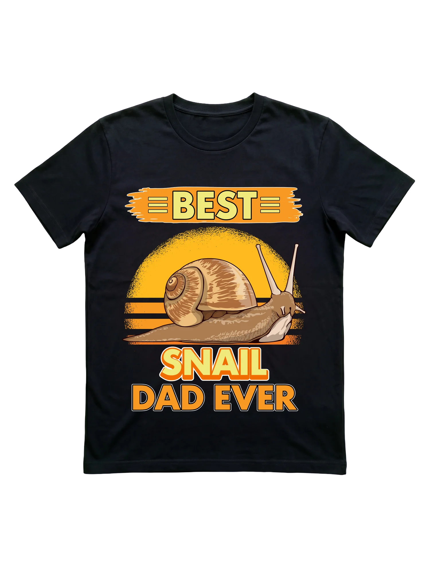 Best Snail Dad Ever Retro Sunset T-Shirt