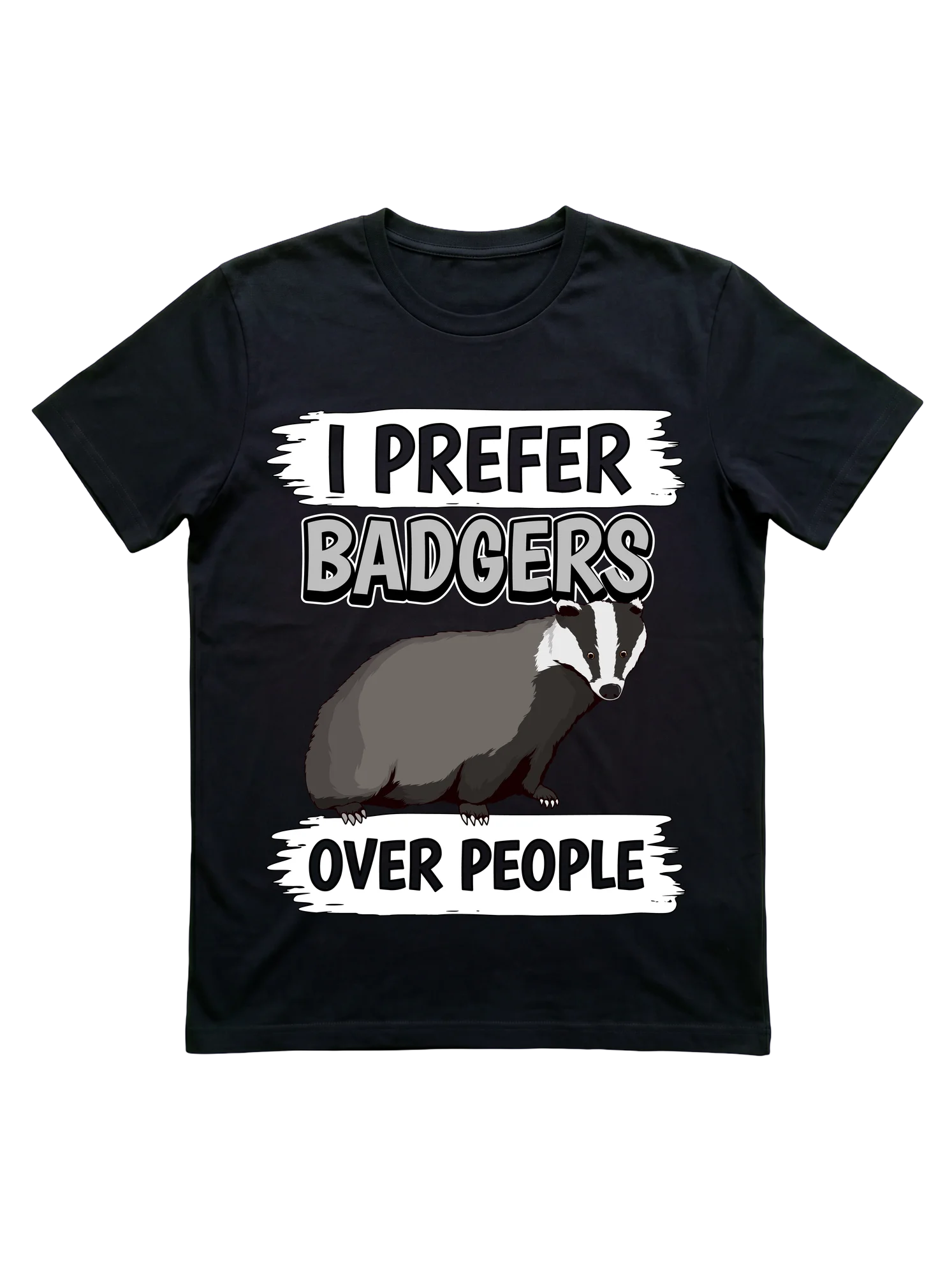 I Prefer Badgers Over People T-Shirt for Wildlife Lovers