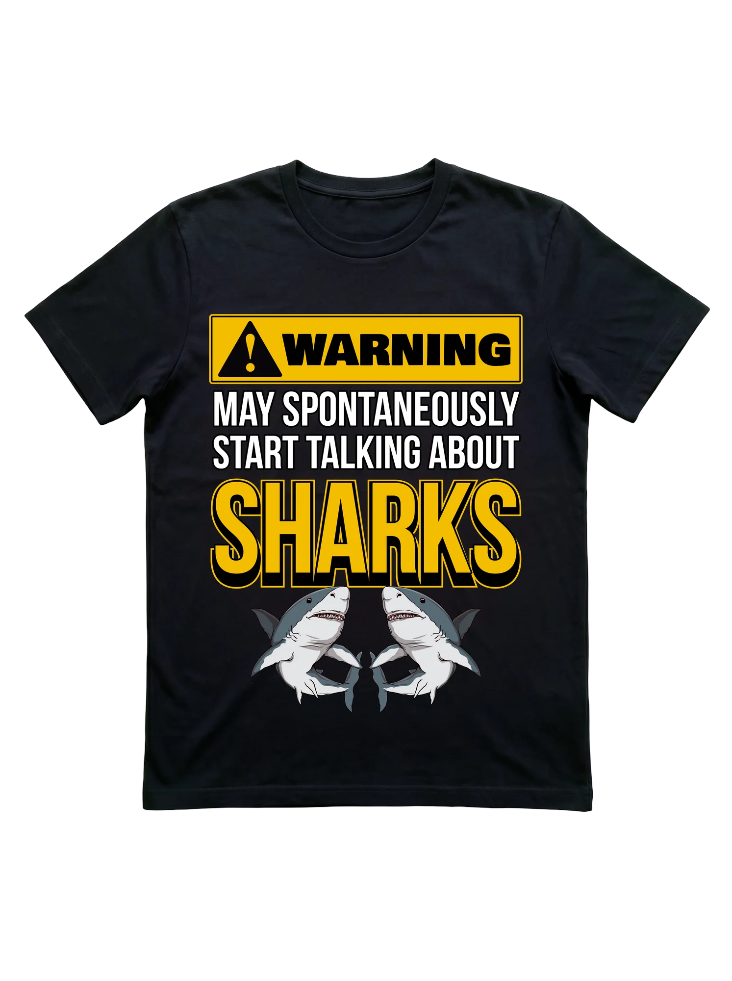 Warning: May Talk About Sharks T-Shirt for Ocean Fans