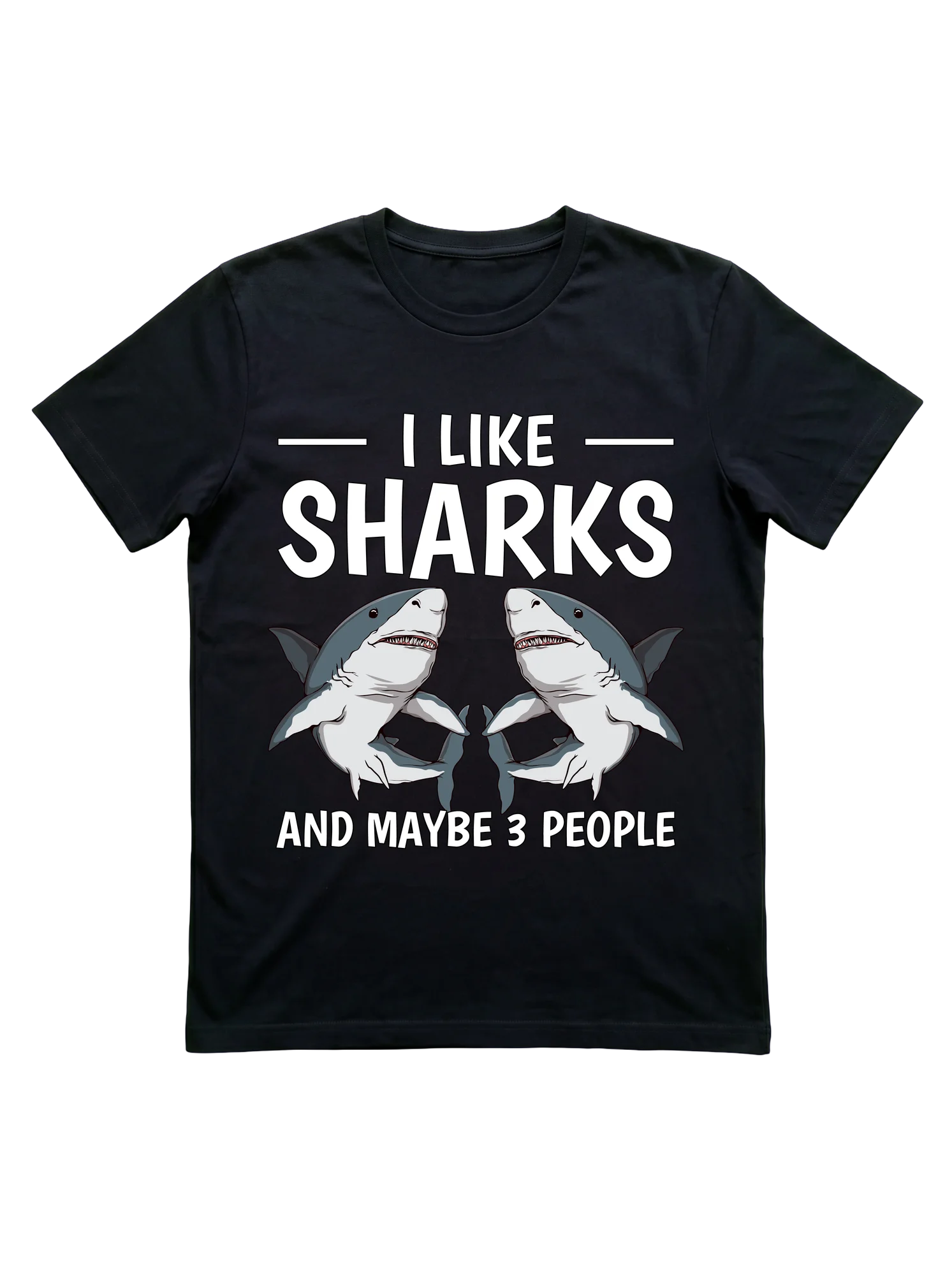 “I Like Sharks and Maybe 3 People” T-Shirt for Ocean Lovers