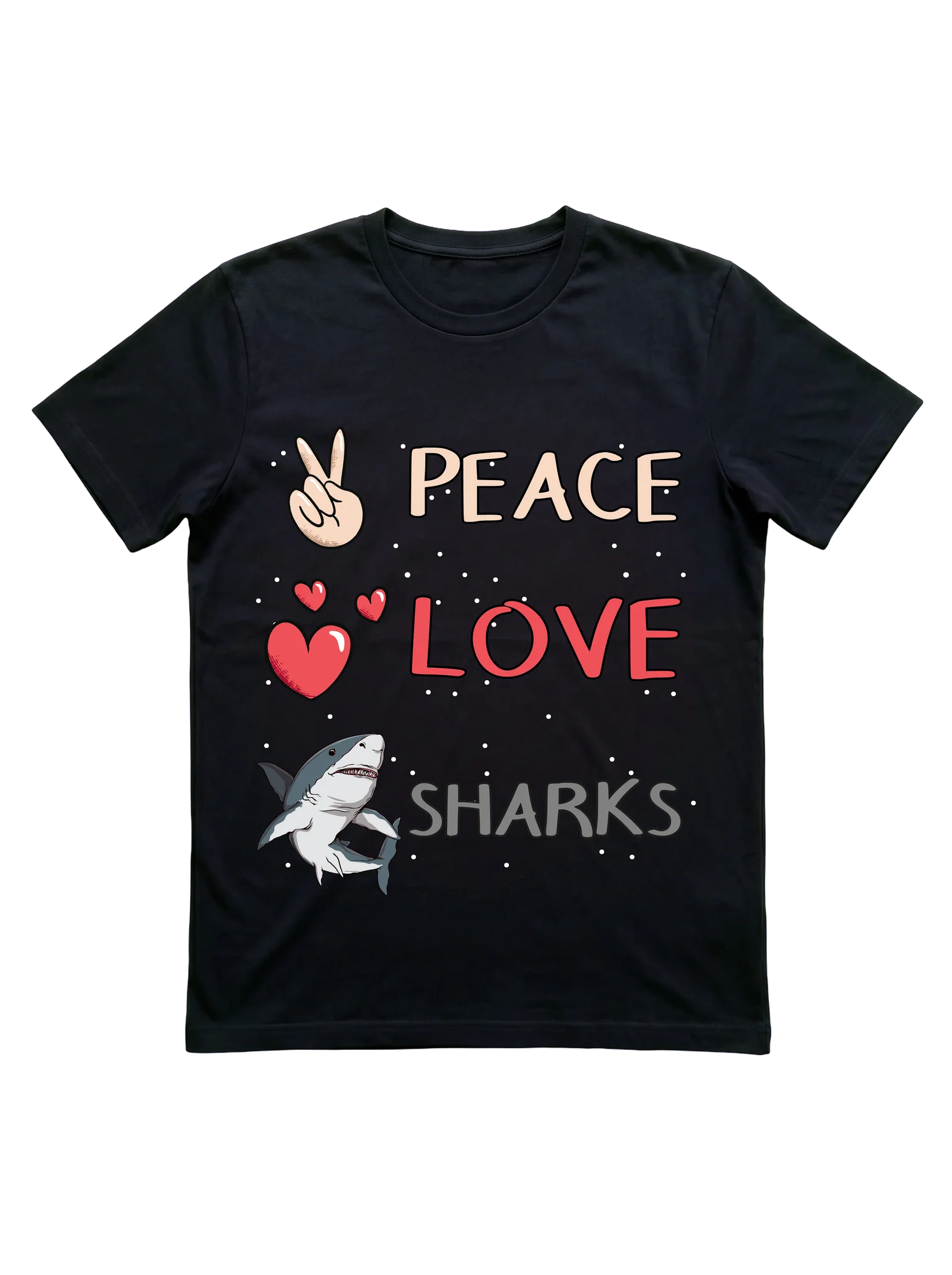 Peace Love Sharks Shirt for Ocean Lovers
