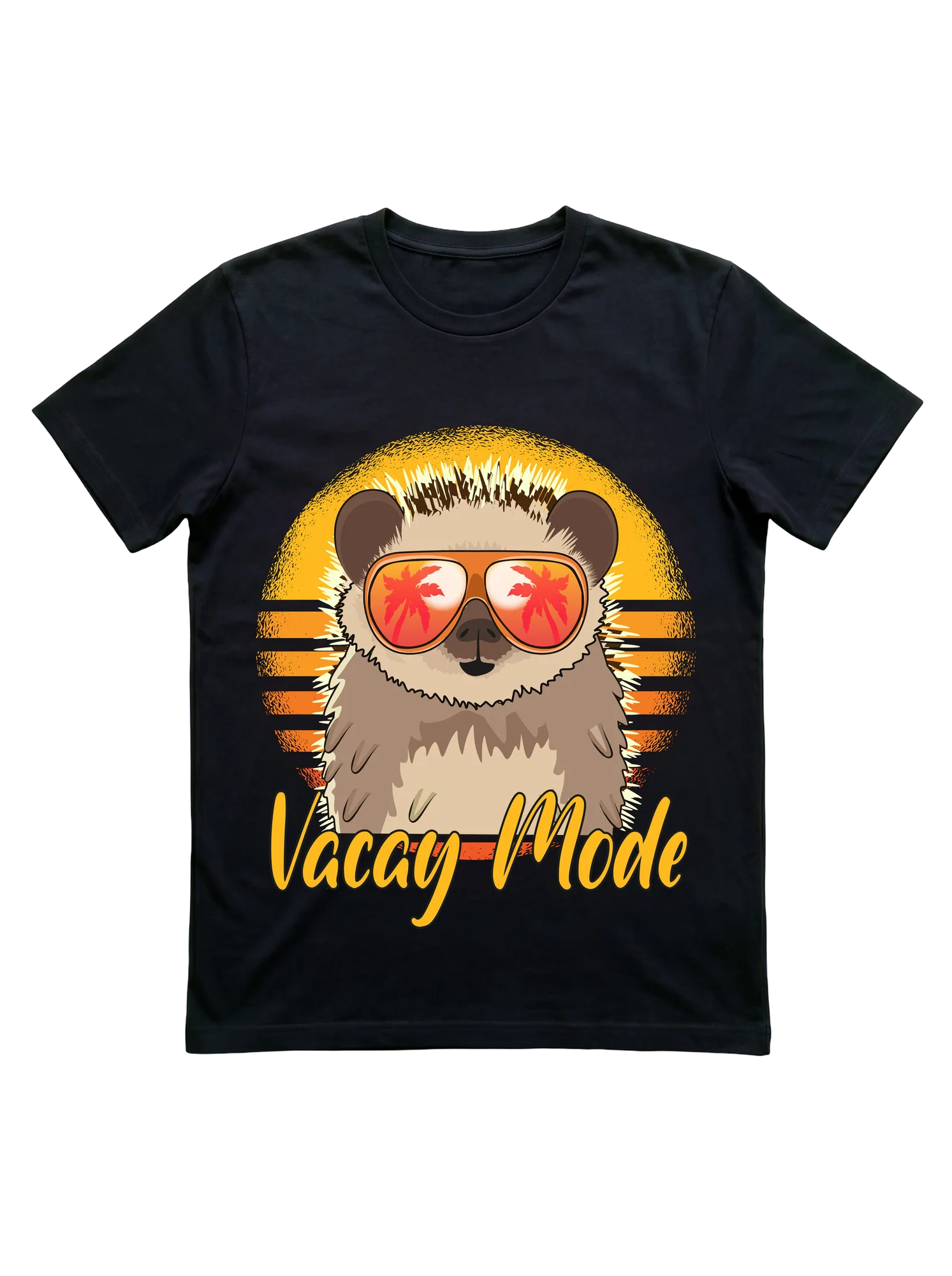 Vacay Mode Hedgehog Retro Sunset T-Shirt for Pet Lovers