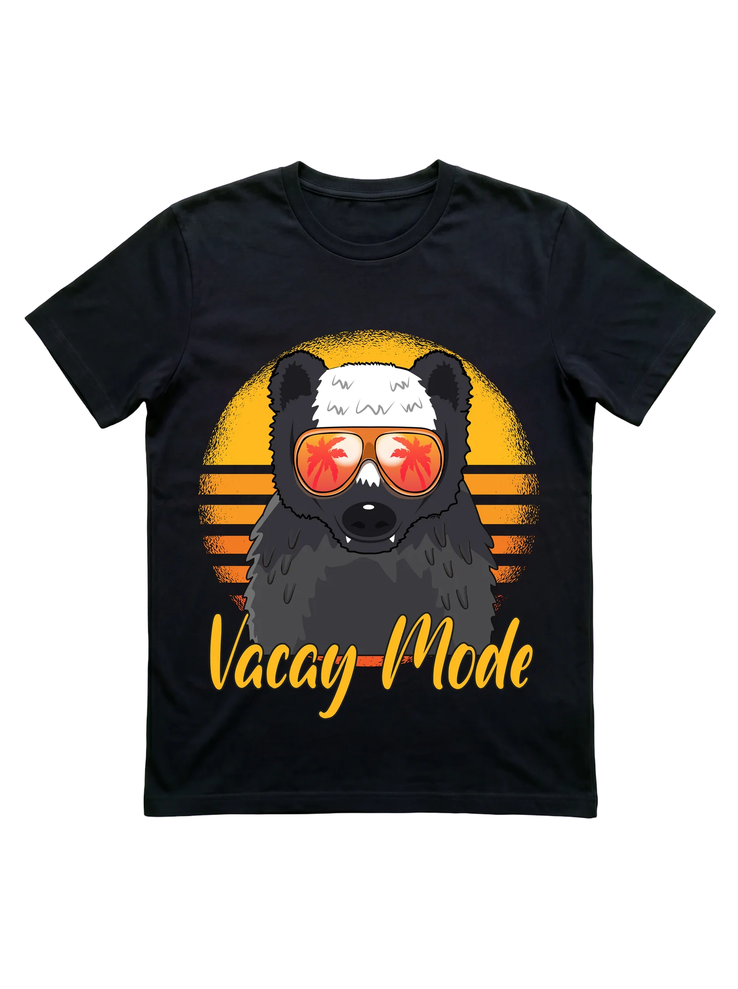 Vacay Mode Honey Badger Retro Sunset Shirt