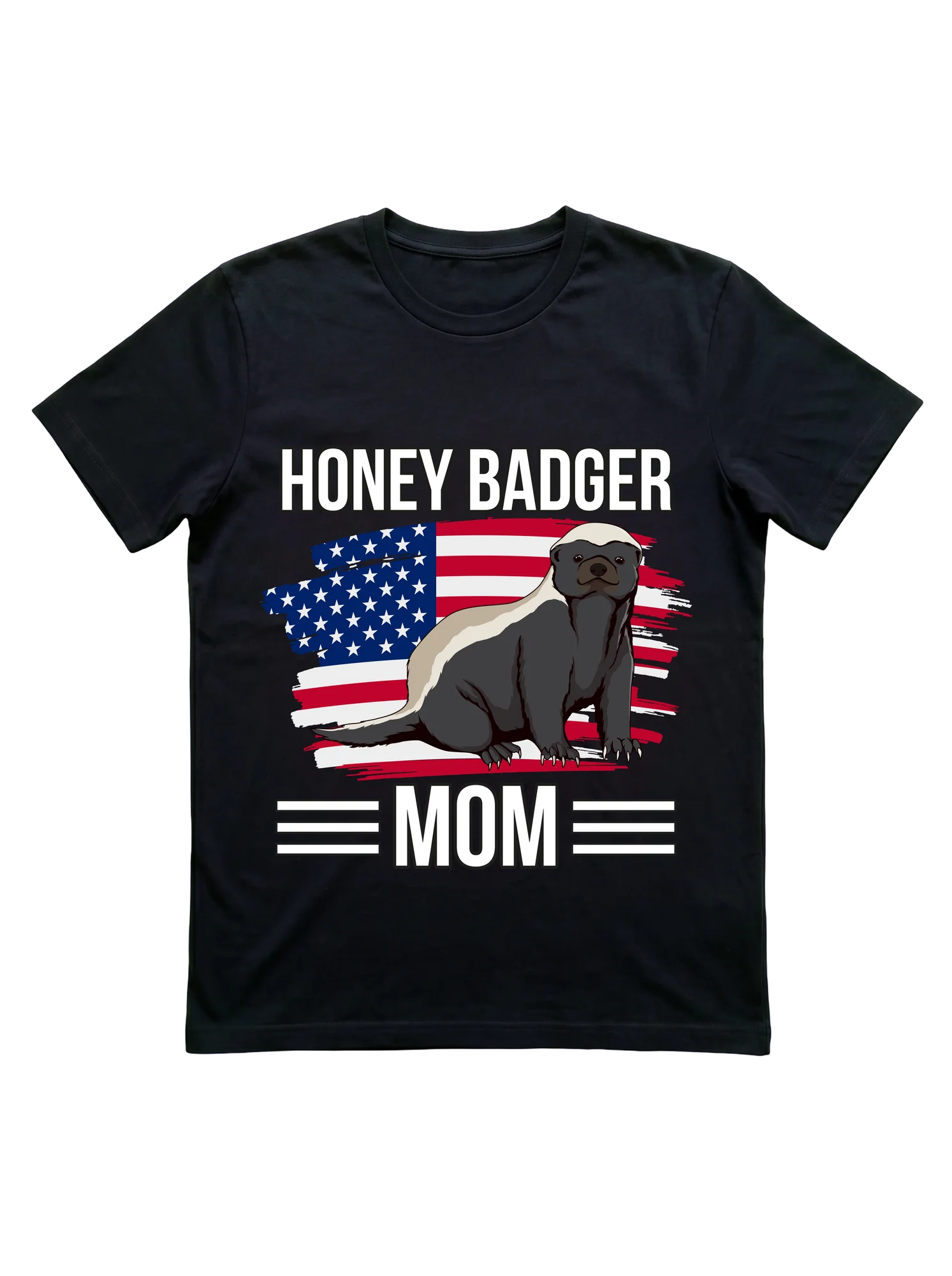 American Honey Badger Mom T-Shirt for Wildlife Lovers