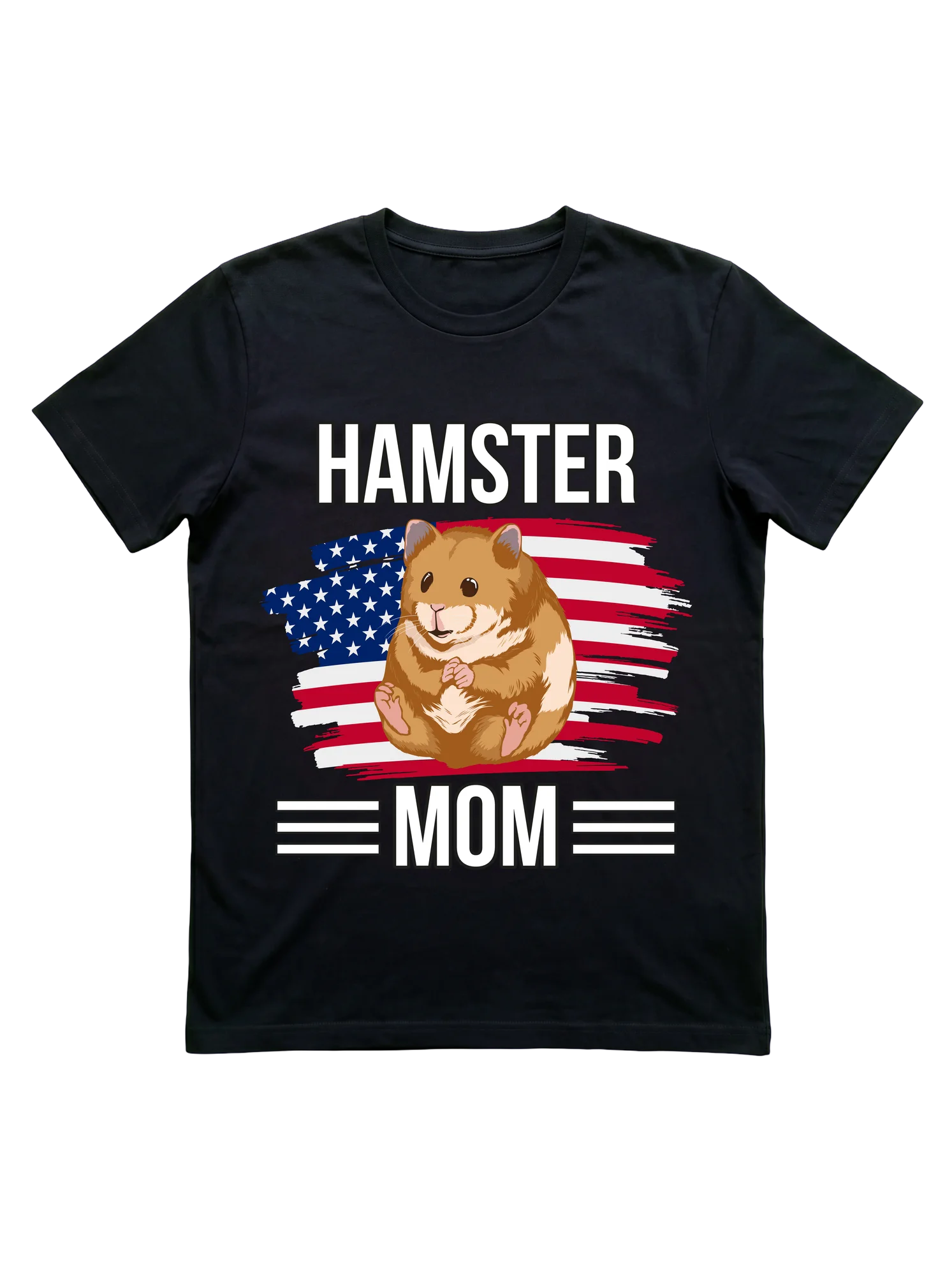 Patriotic Hamster Mom Tee for Proud Pet Parents