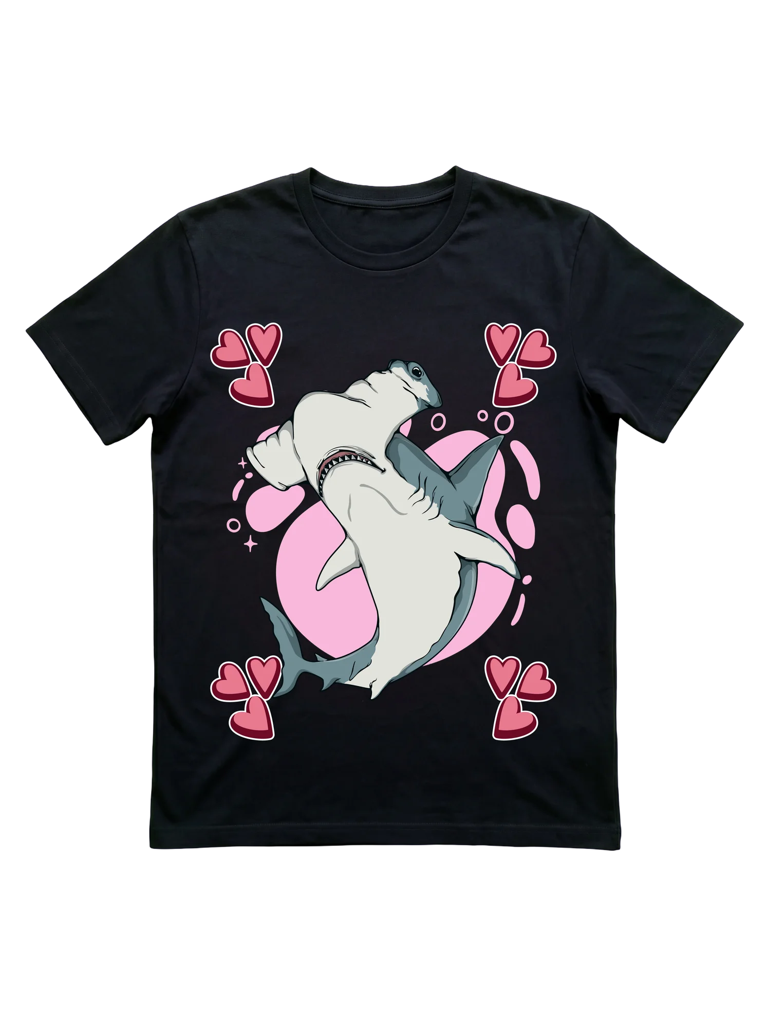 Cute Hammerhead Shark Heart T-Shirt for Ocean Lovers