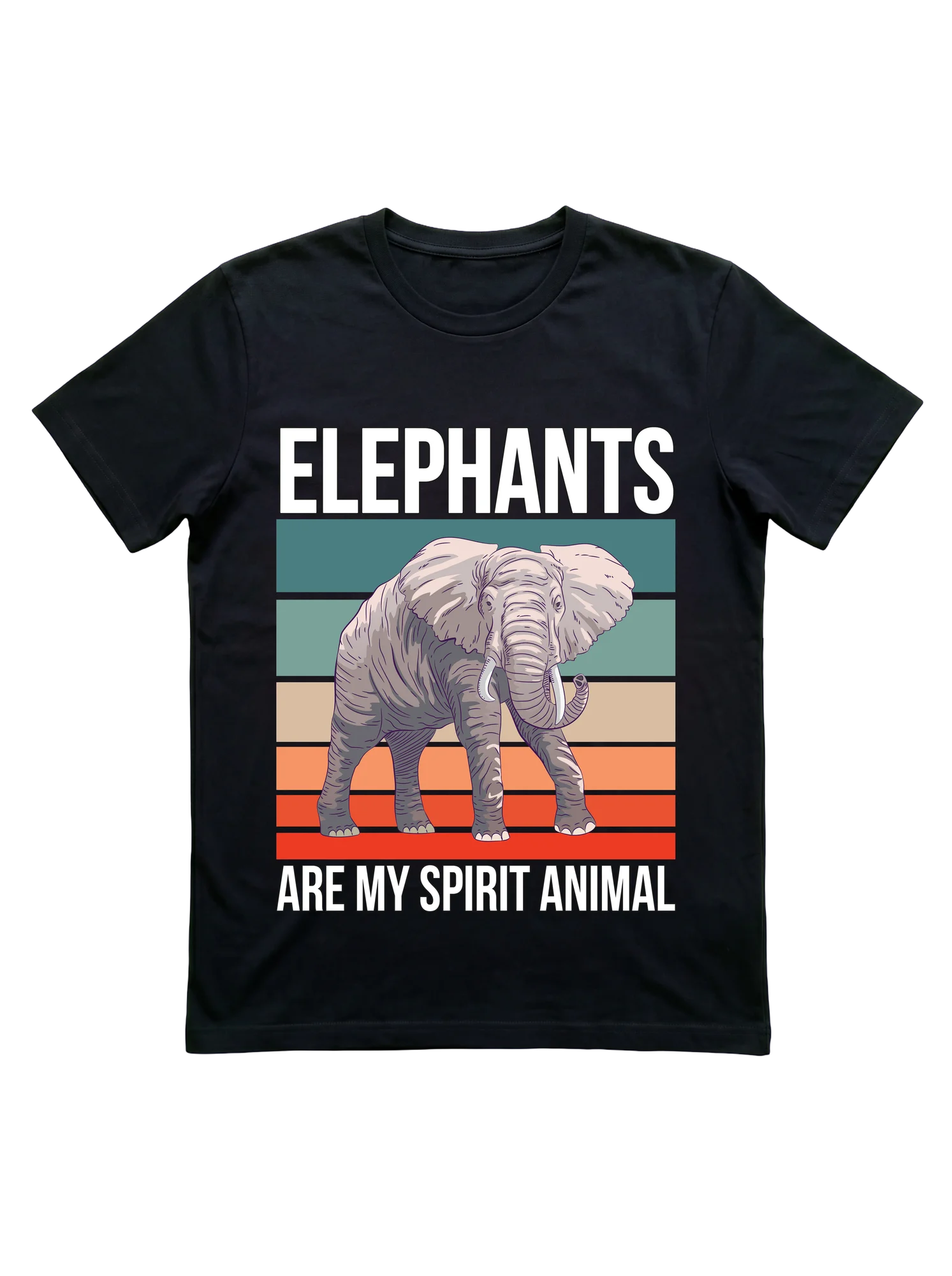 Elephants Are My Spirit Animal Retro T-Shirt