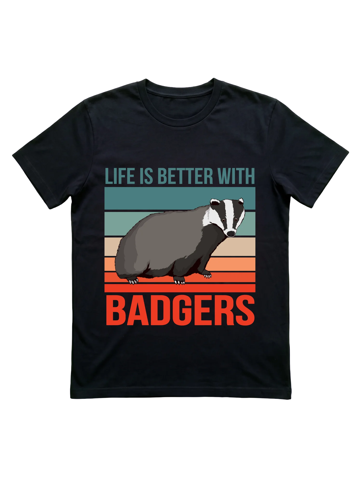 Life Is Better With Badgers T-Shirt for Wildlife Lovers