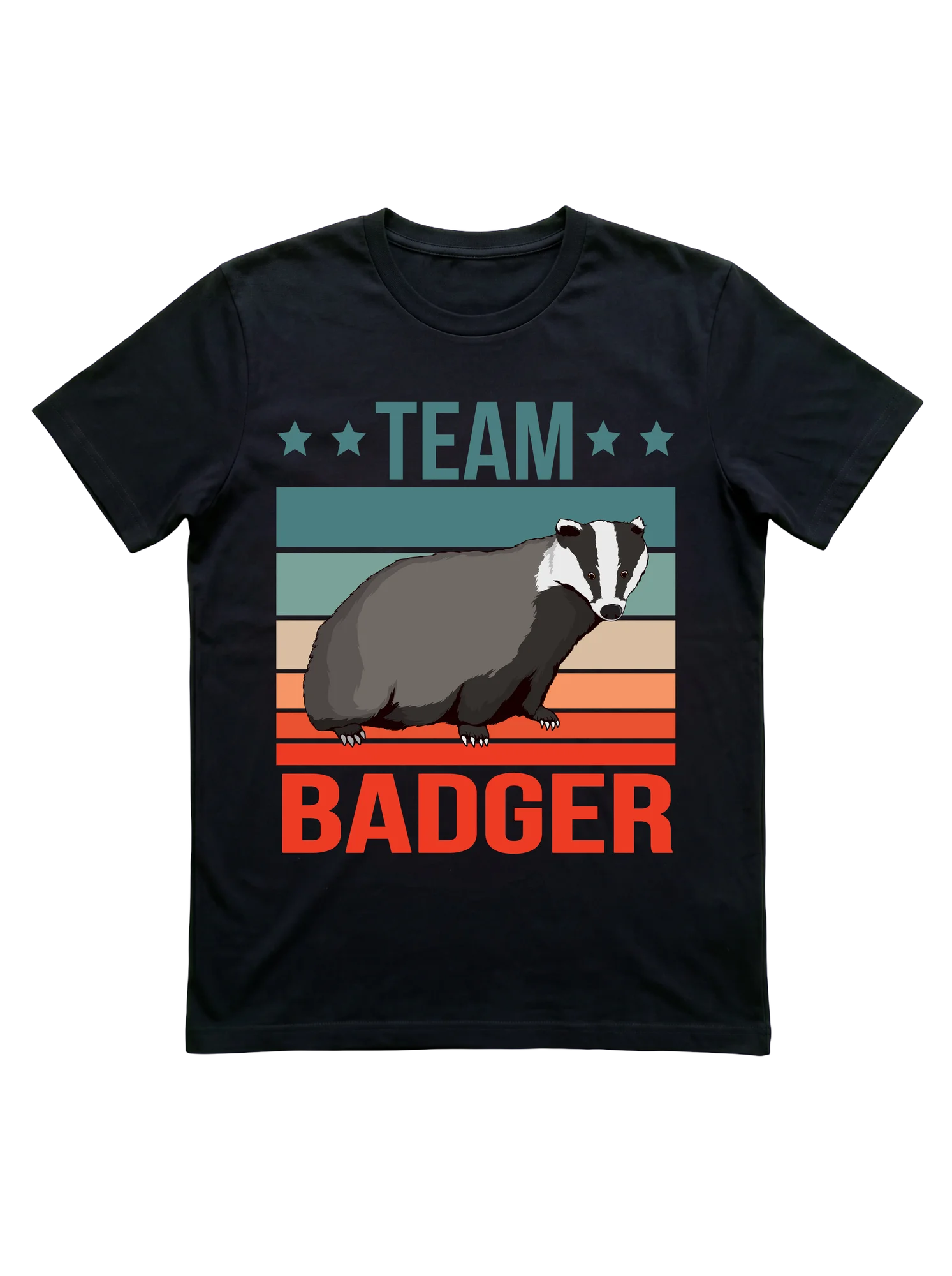 Team Badger Retro T-Shirt for Wildlife Fans