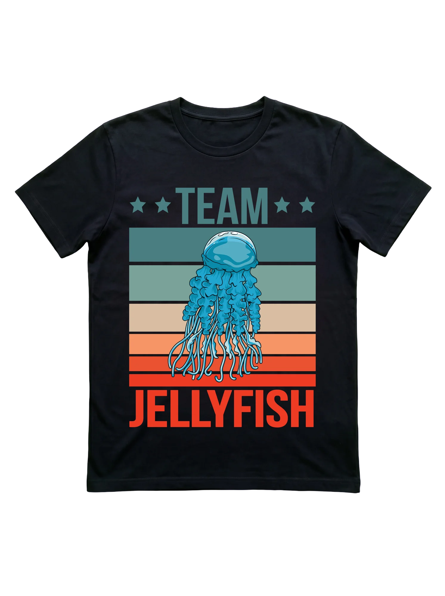 Team Jellyfish Retro T-Shirt for Ocean Fans