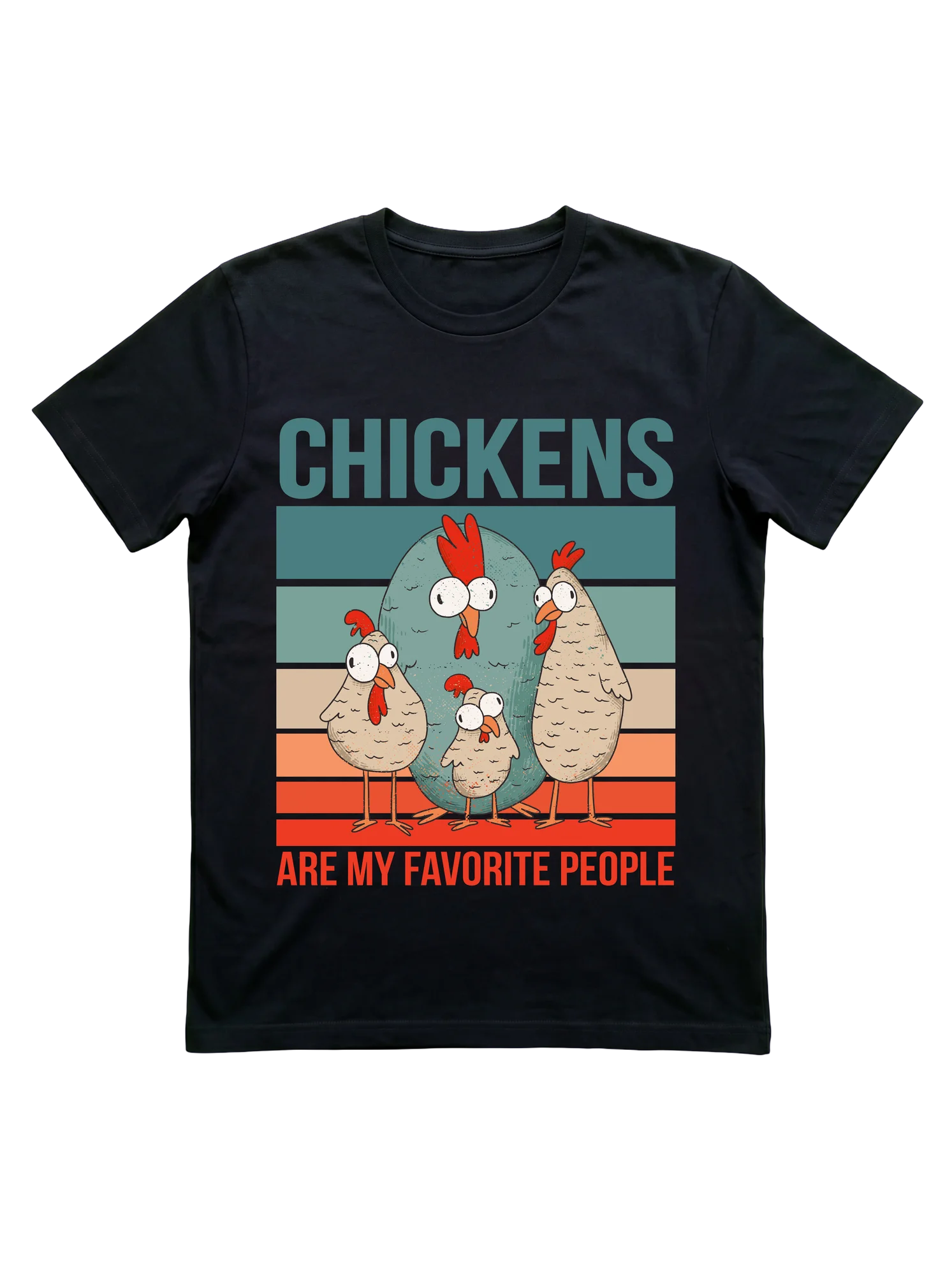 Chickens Are My Favorite People Retro Flock T-Shirt